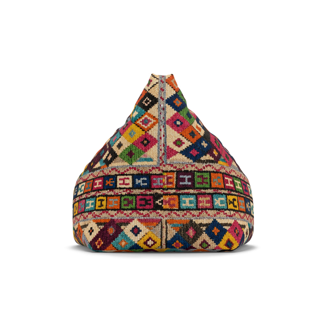 Modern Moroccan Pouf | Boho Bean Bag Cover