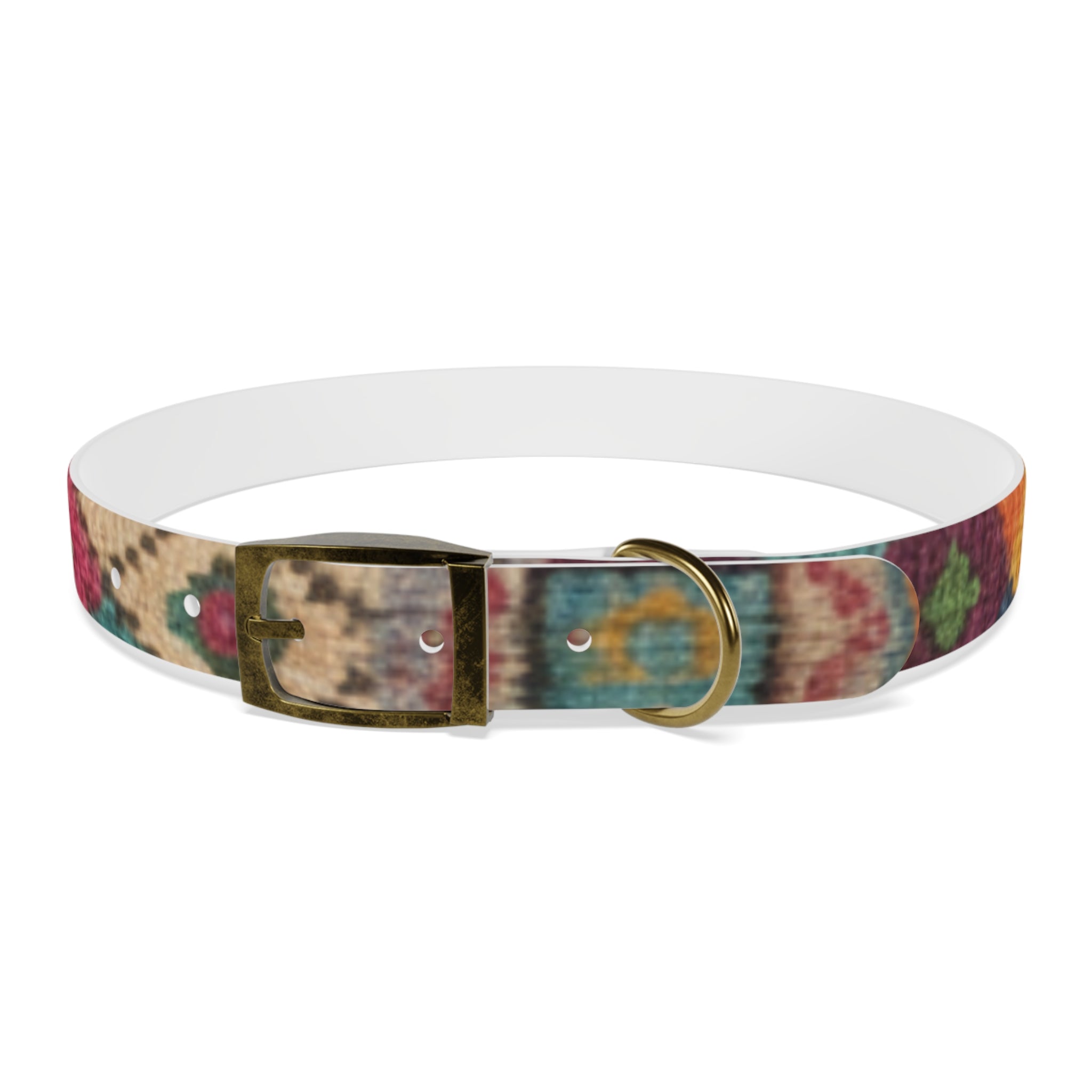 Boho Ikat Pattern Dog Collar | Colorful Southwestern Print