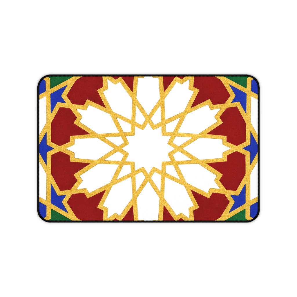 Geometric Moorish Star Desk Mat | Moroccan Pattern Mousepad