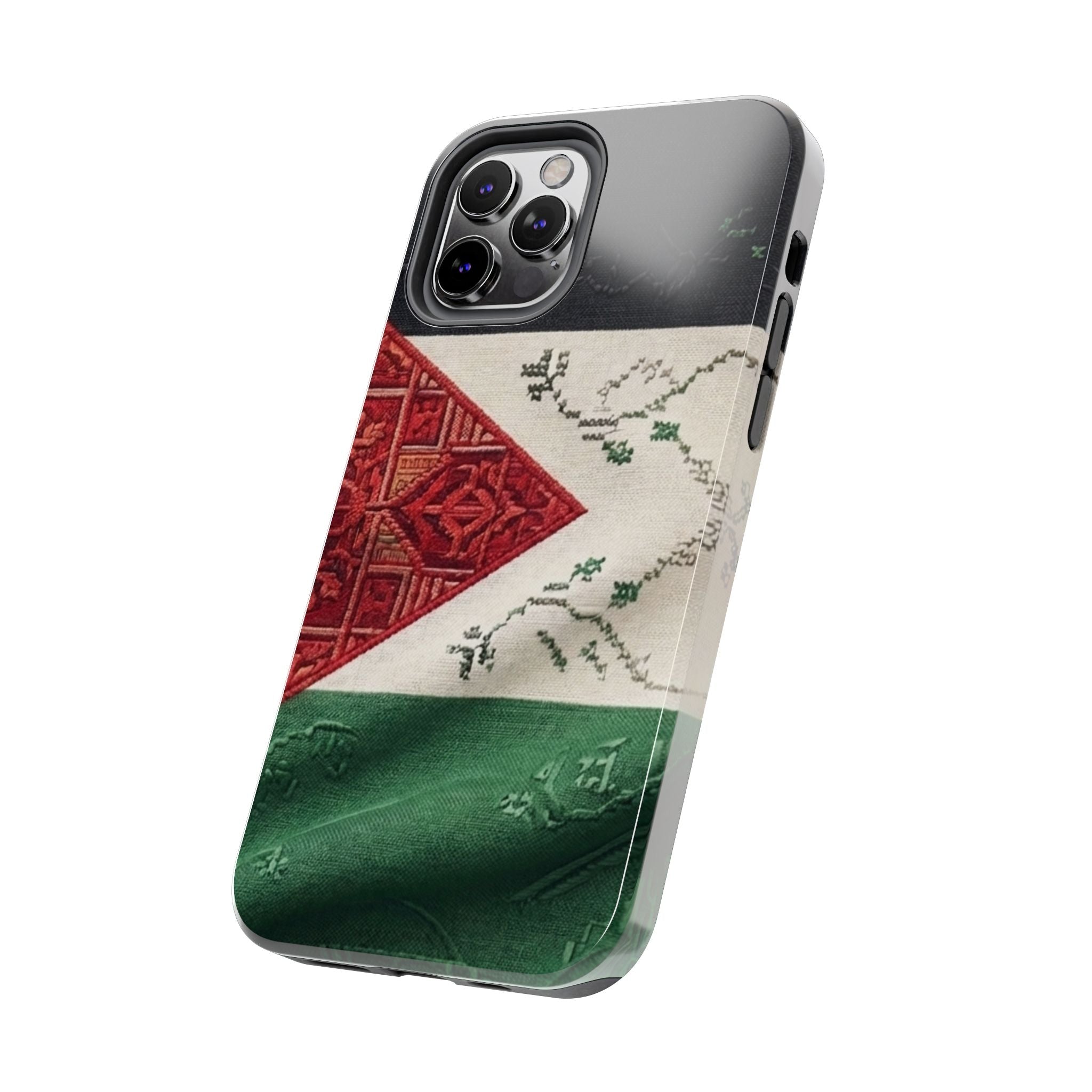 Palestine Flag Pattern Tough Phone Case | Palestine Textile Design