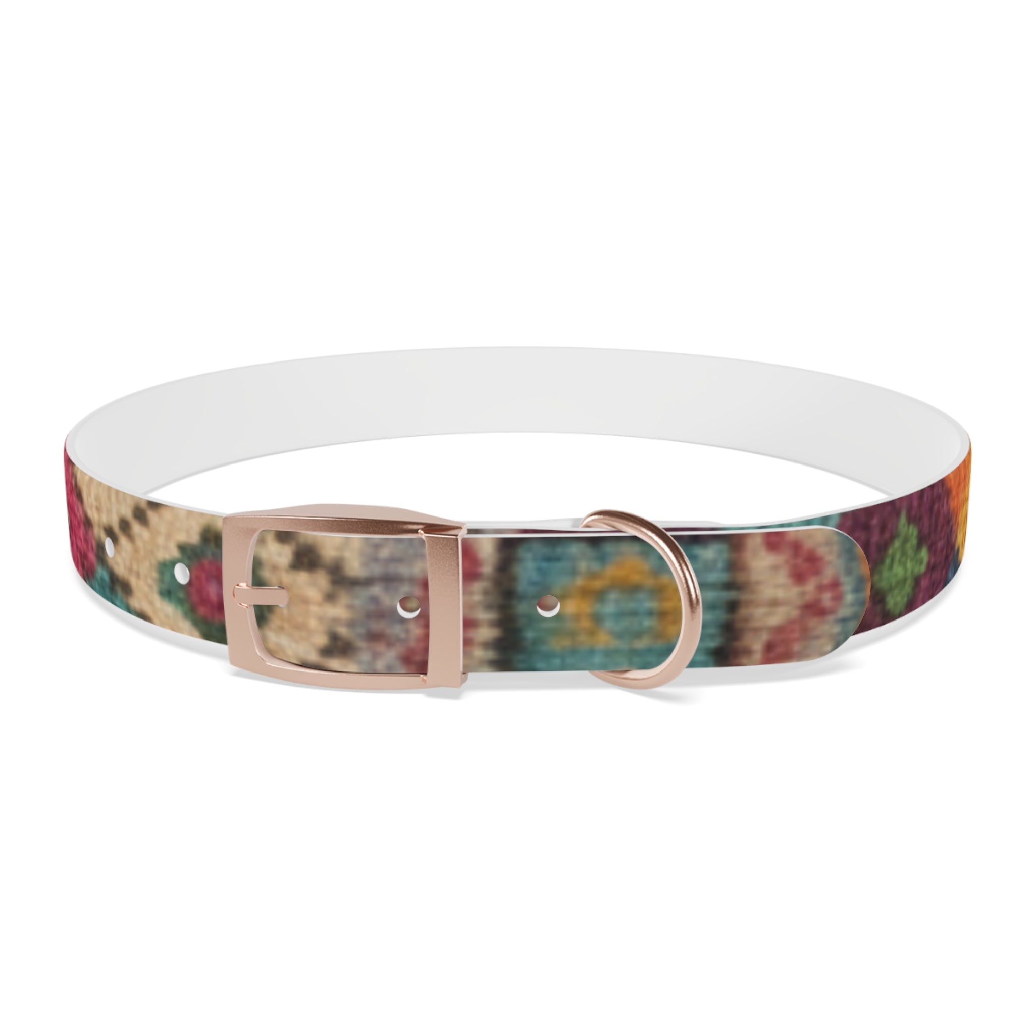 Boho Ikat Pattern Dog Collar | Colorful Southwestern Print