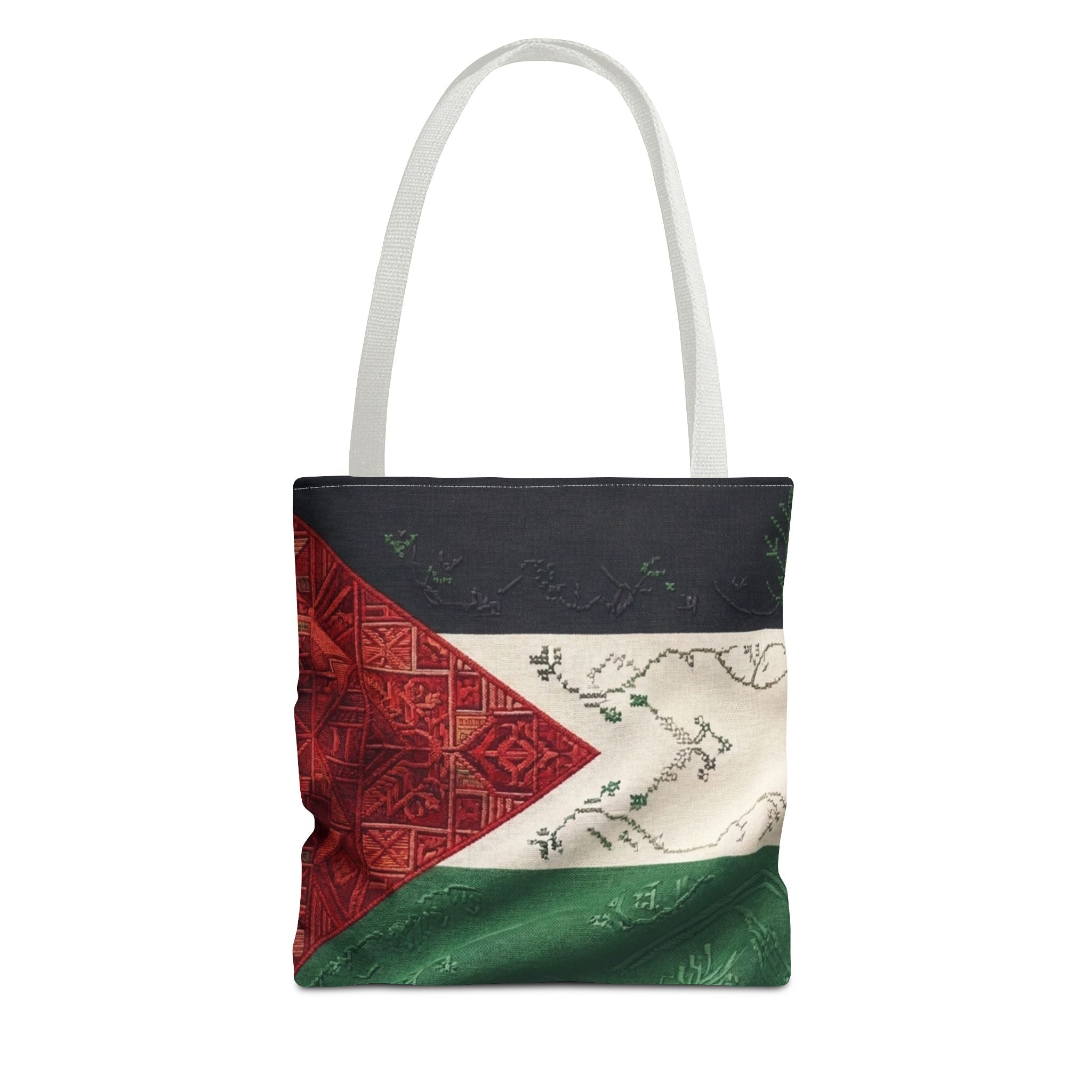 Palestine Flag Pattern Tote Bag | AOP Palestinian Textile Design