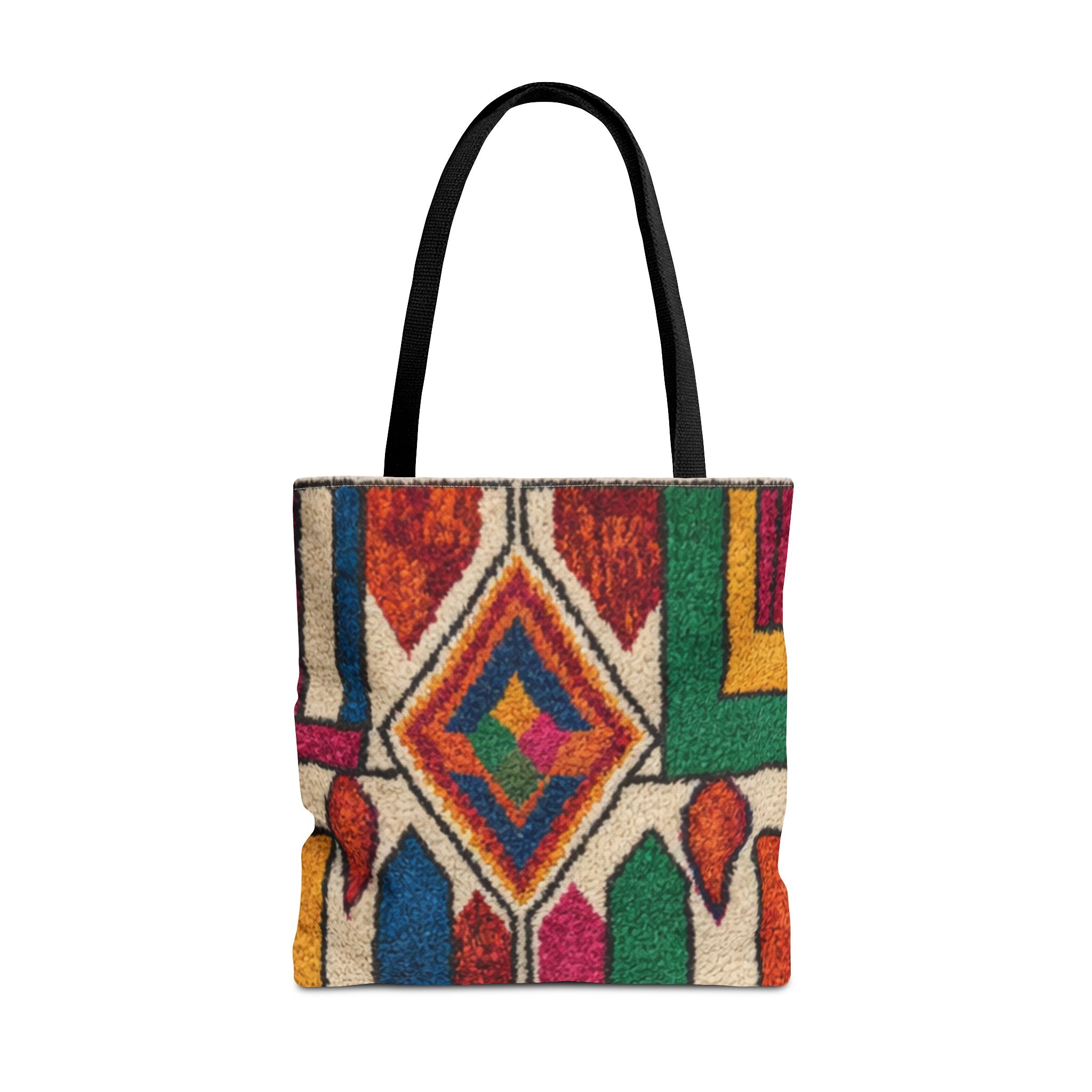 Colorful Geometric Kilim Pattern Tote | Boho Aztec Tribal Bag