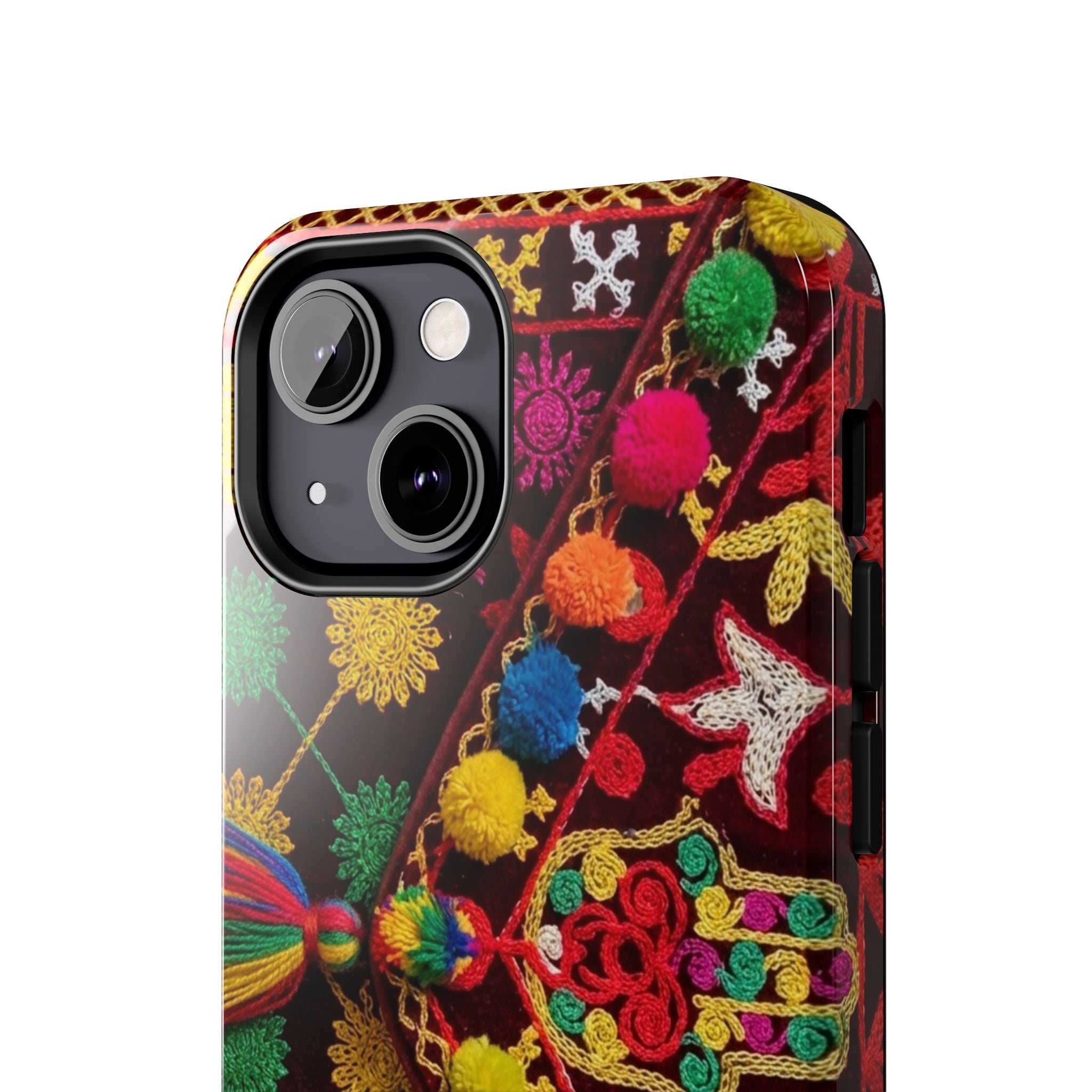 Colorful Pom Pom Pattern Phone Case | Tough Phone Case