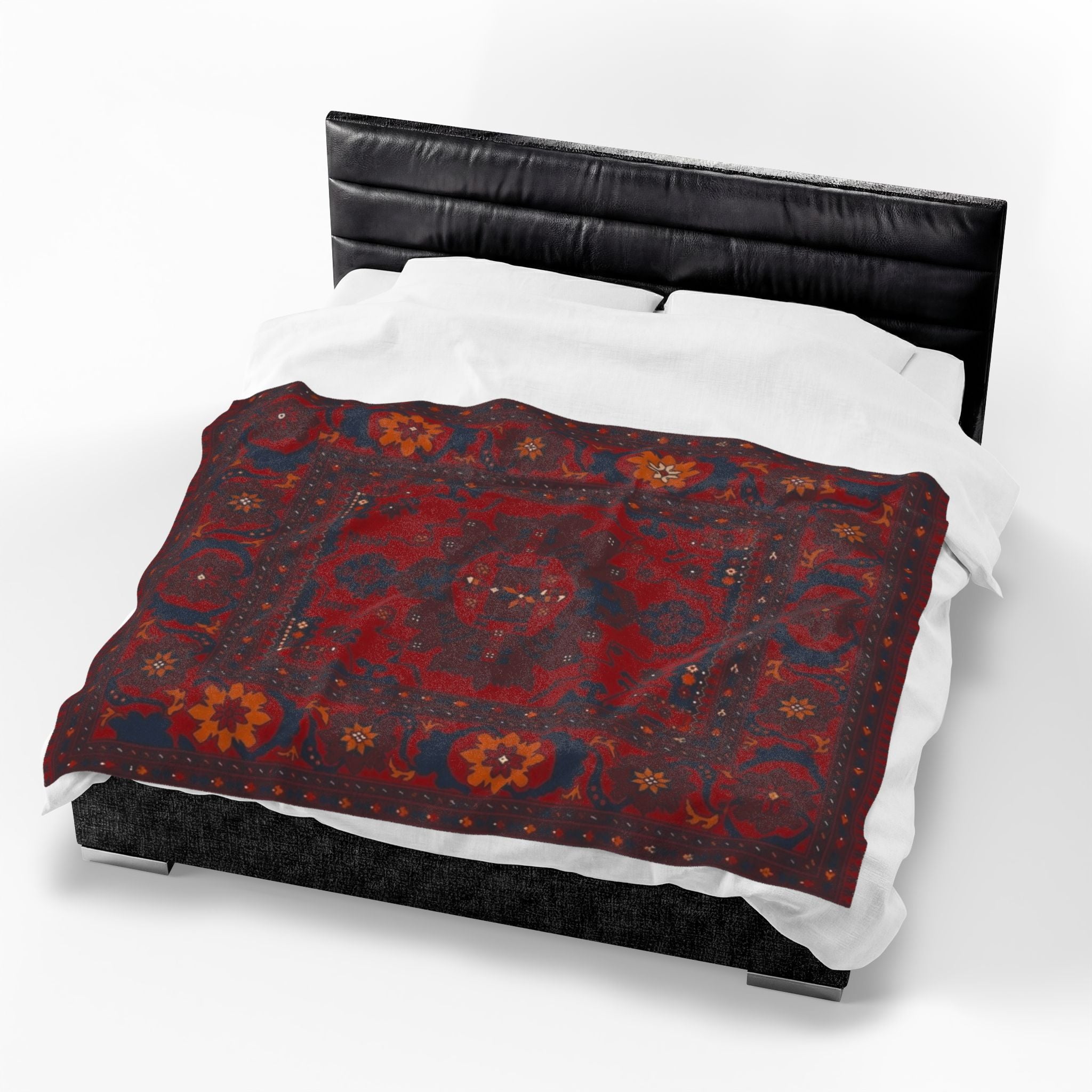 Persian Blanket | Red Ornamental Boho Throw