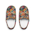 Colorful Kilim Diamond Pattern Slippers | Indoor Cozy Home Shoes