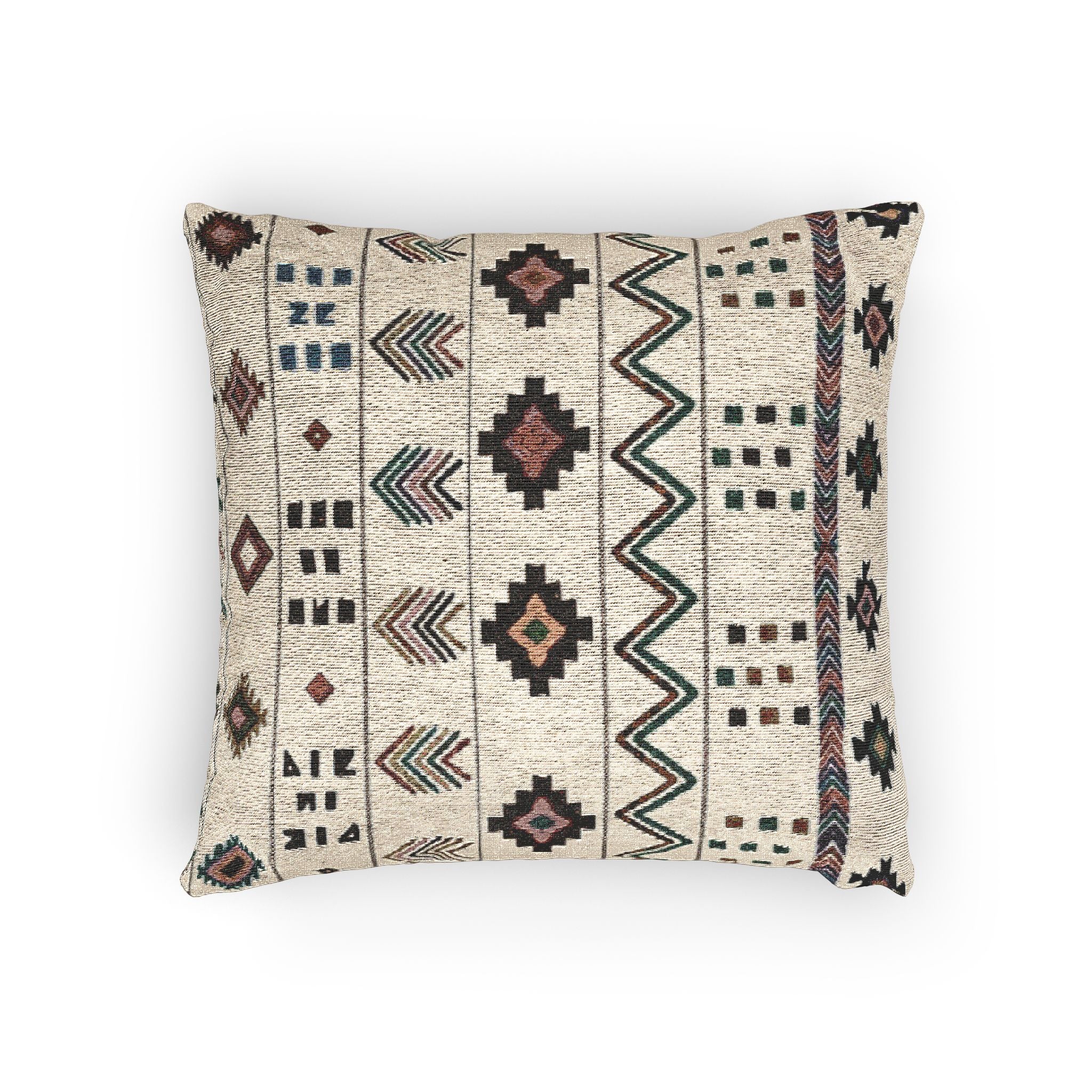 Southwestern Geometric Woven Pillow | Boho Tribal Throw Pillow