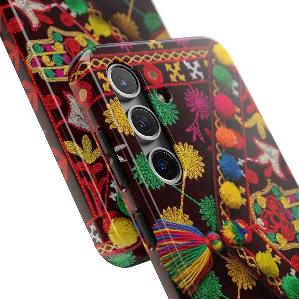 Colorful Pom Pom Pattern Phone Case | Tough Phone Case