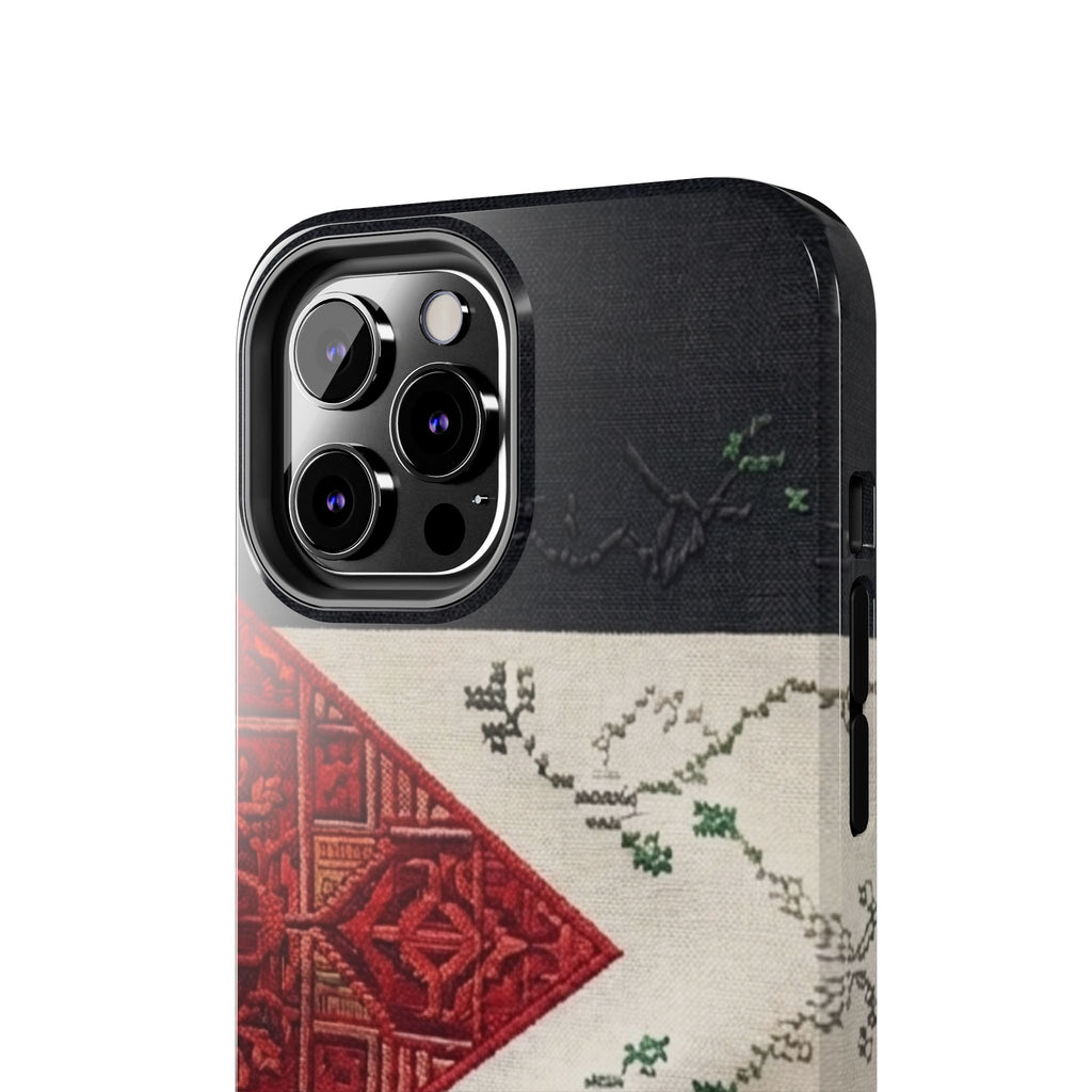 Palestine Flag Pattern Tough Phone Case | Palestine Textile Design