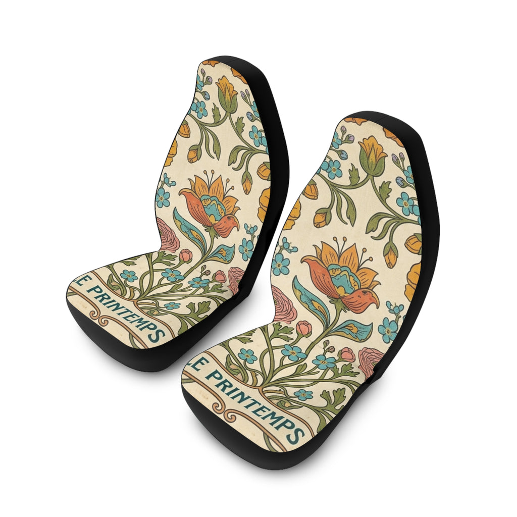 Vintage Floral Spring Car Seat Covers | Le Printemps Flower Design