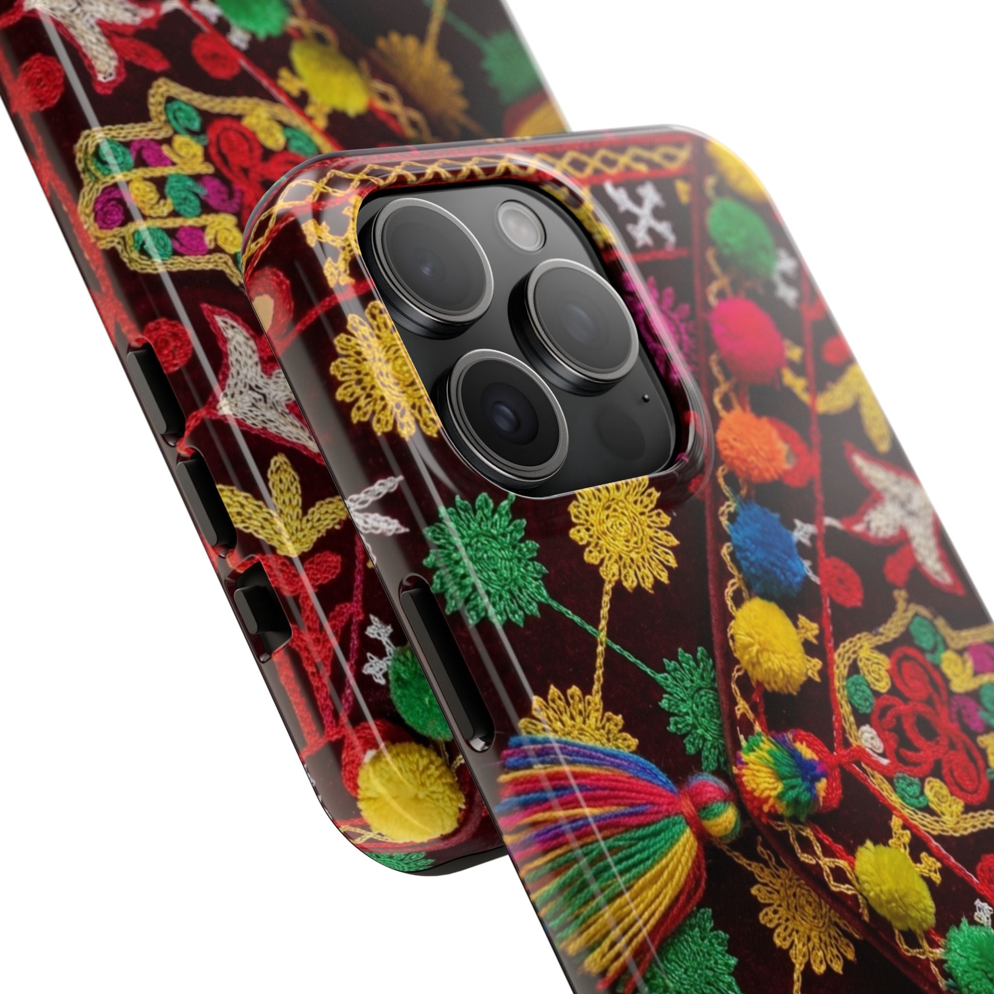 Colorful Pom Pom Pattern Phone Case | Tough Phone Case