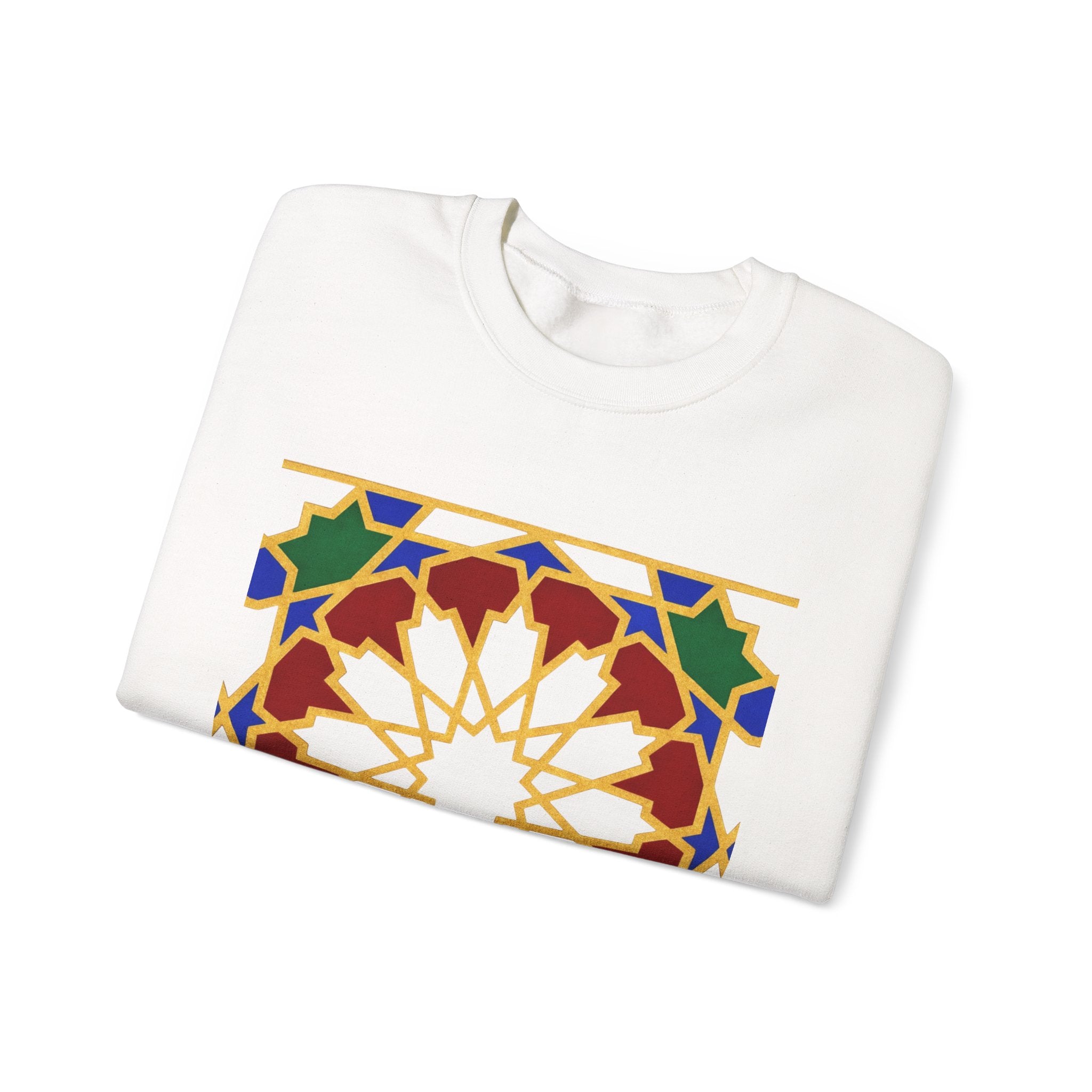 Geometric Moorish Tile Sweatshirt | Moroccan Mosaic Pattern