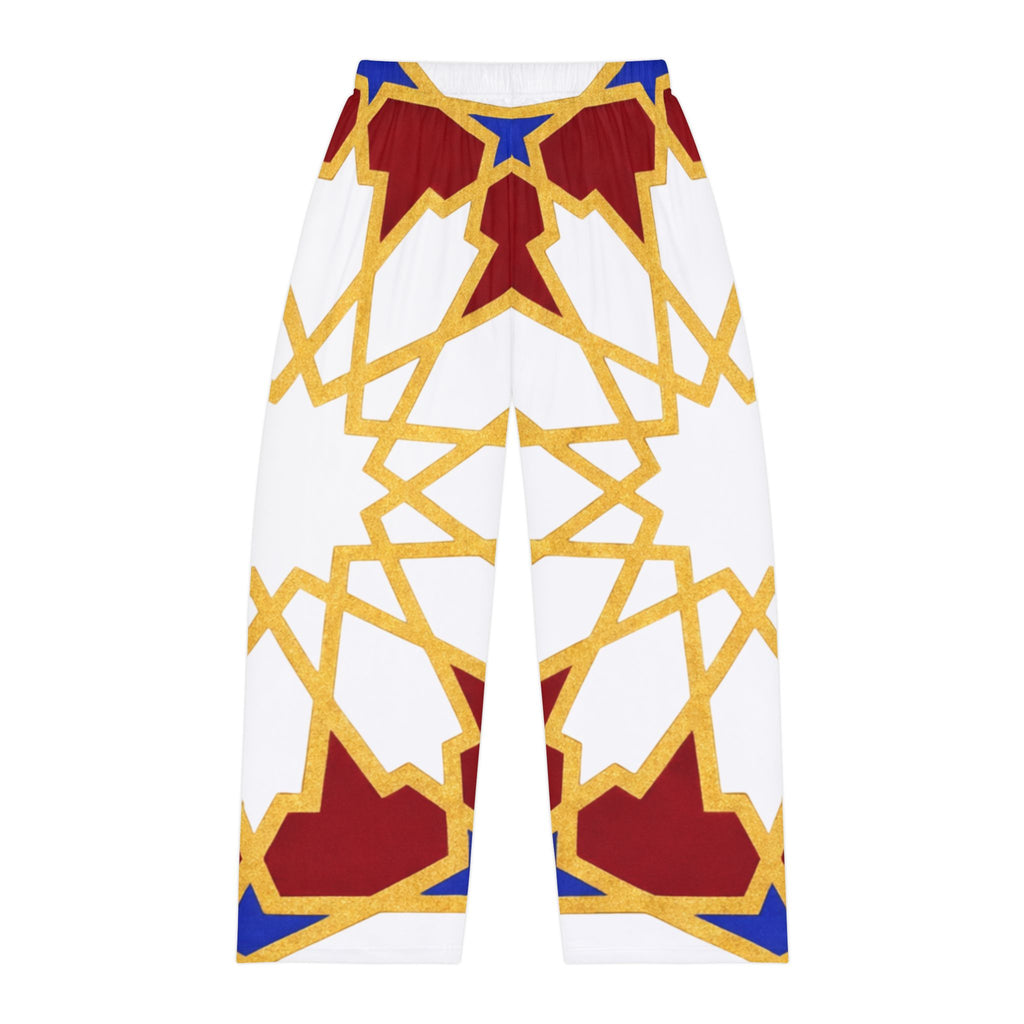 Moroccan Geometric Pattern Pajama Pants | All-Over Print