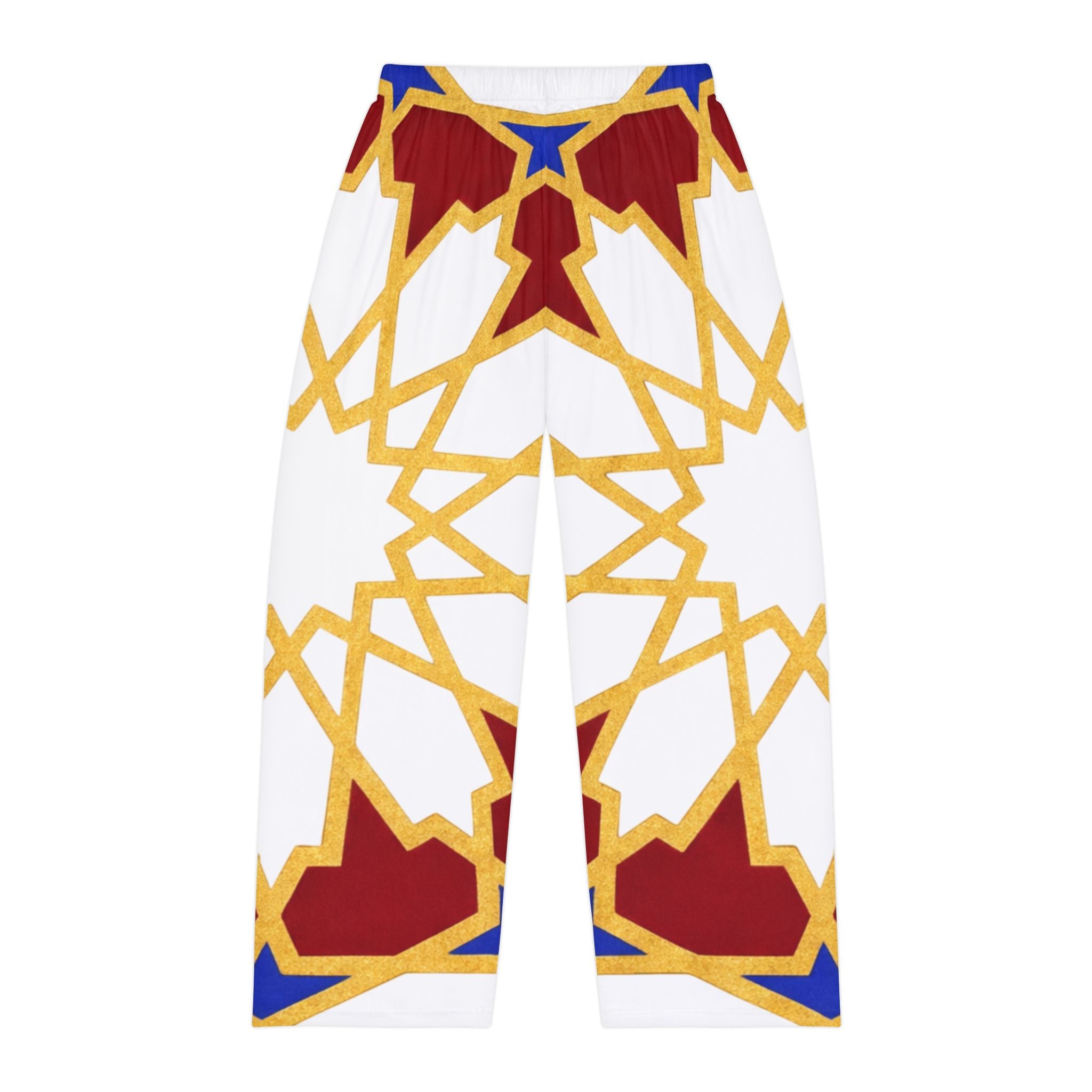 Moroccan Geometric Pattern Pajama Pants | All-Over Print