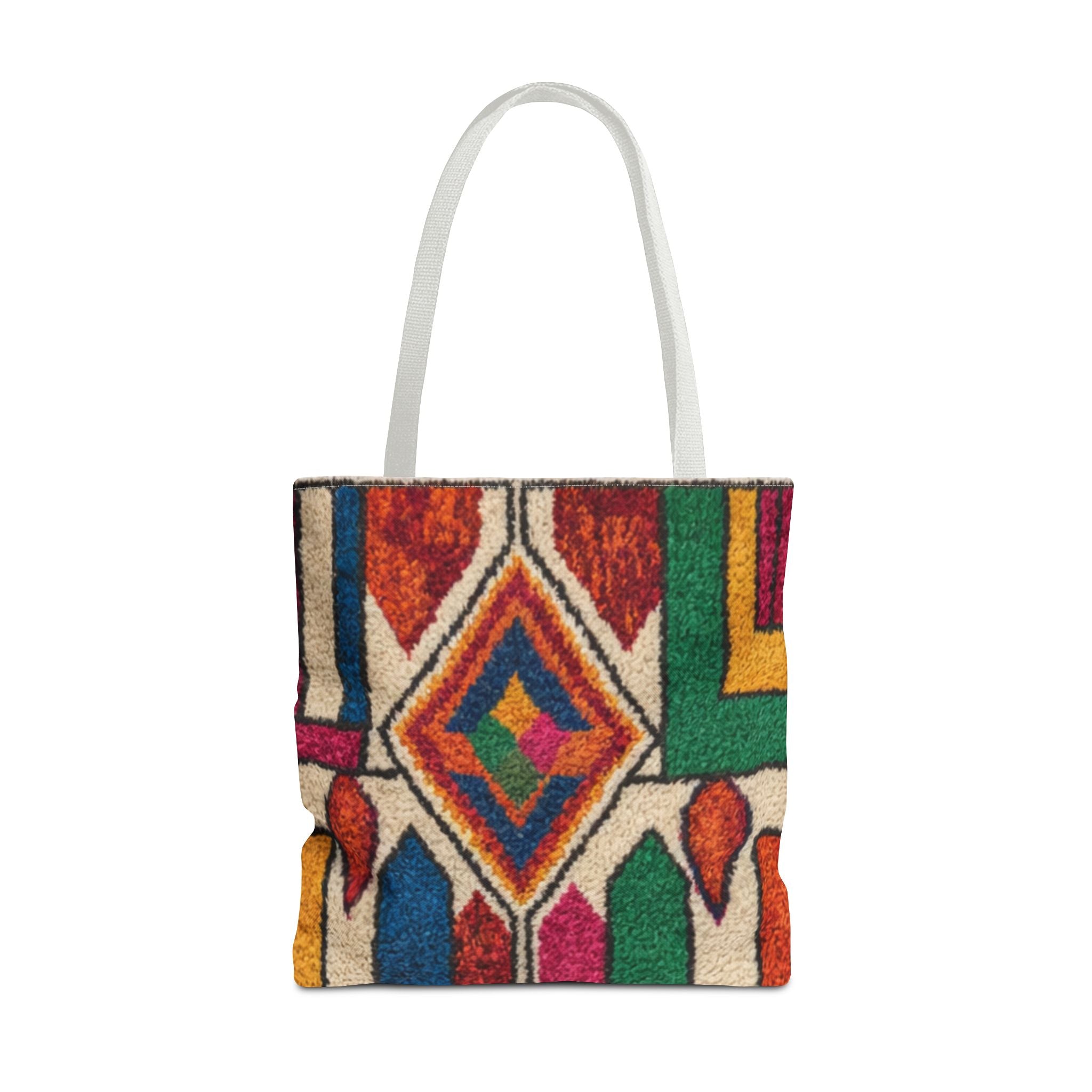 Colorful Geometric Kilim Pattern Tote | Boho Aztec Tribal Bag