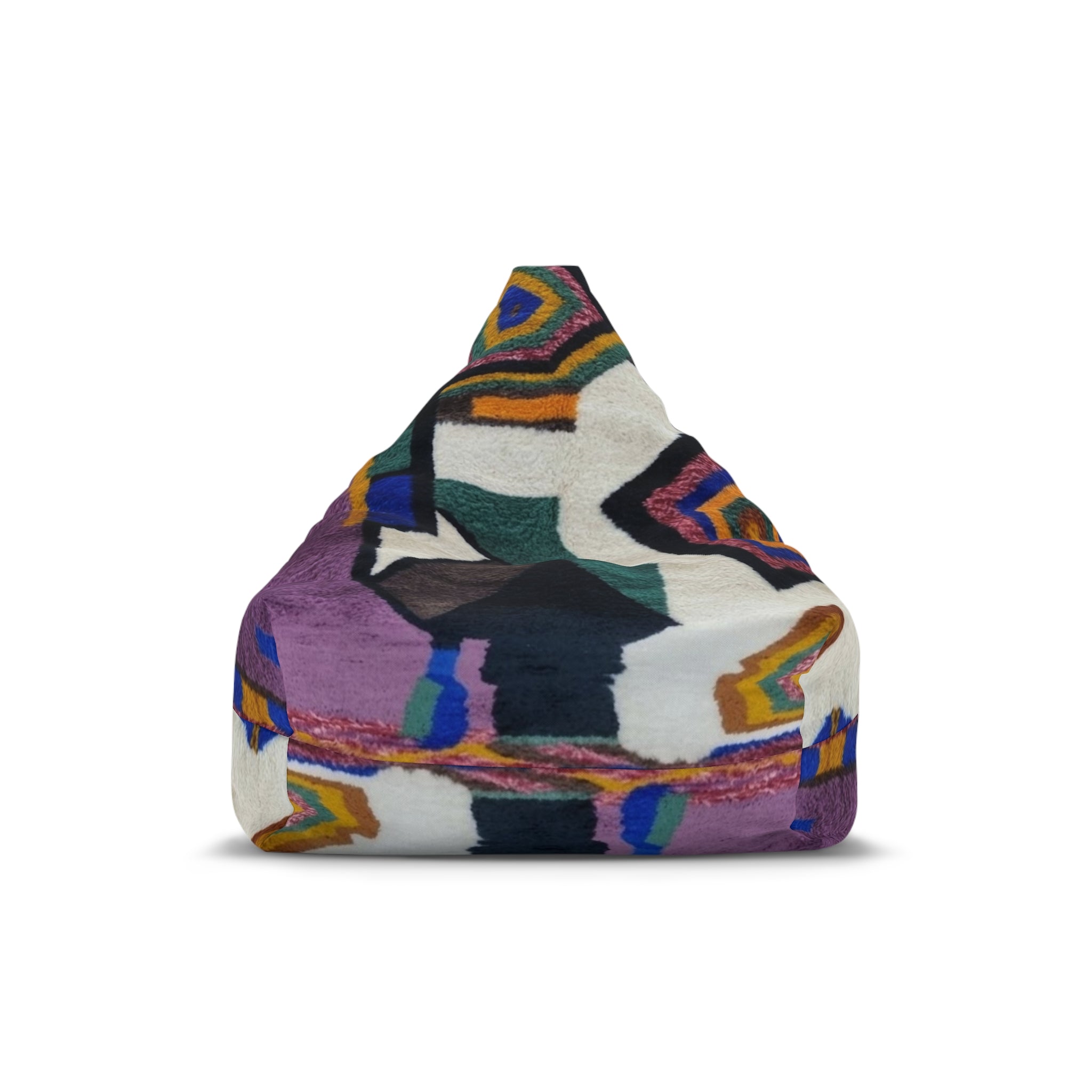 Bean Bag Chair Cover Berber Design | Colorful Hexagon Motif