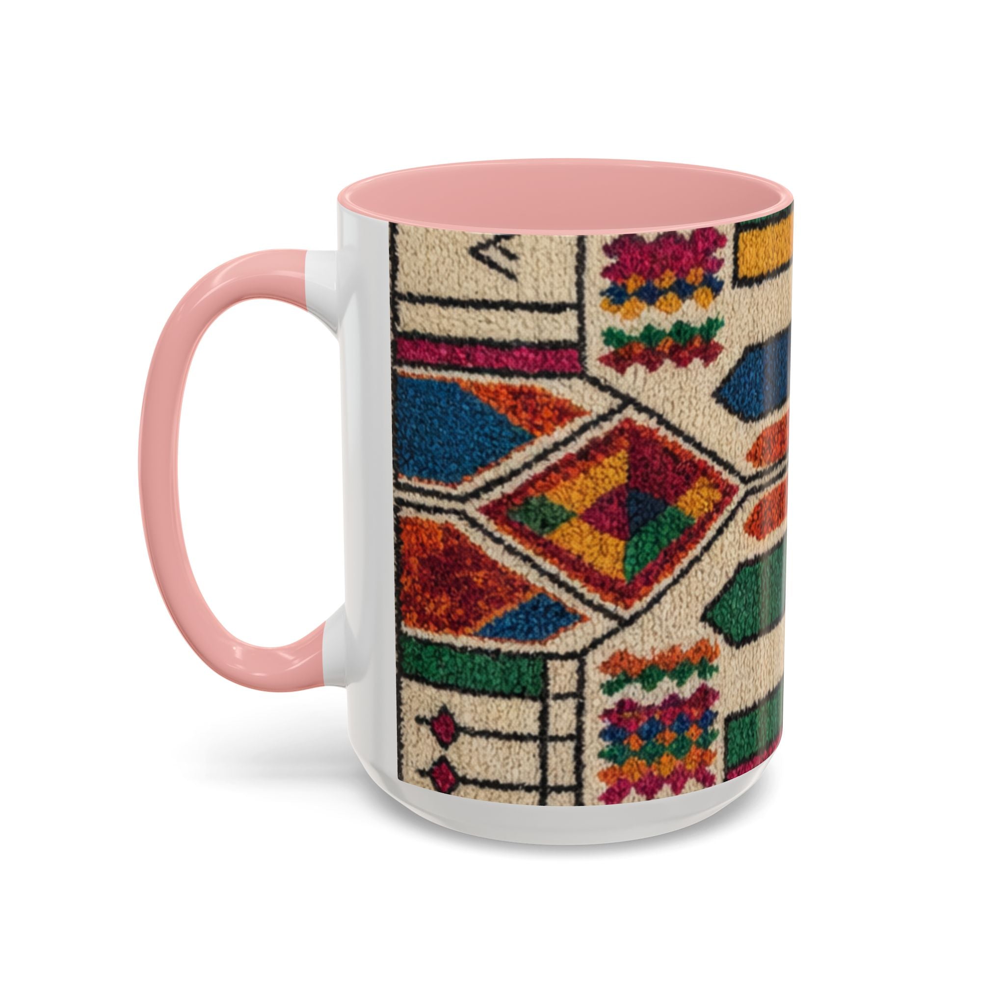 Colorful Geometric Moroccan Pattern Accent Coffee Mug | 11oz or 15oz