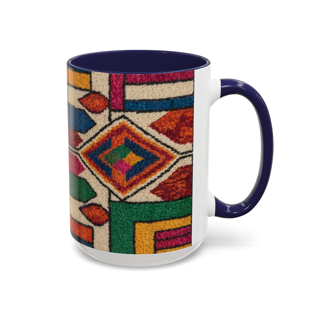Colorful Geometric Moroccan Pattern Accent Coffee Mug | 11oz or 15oz