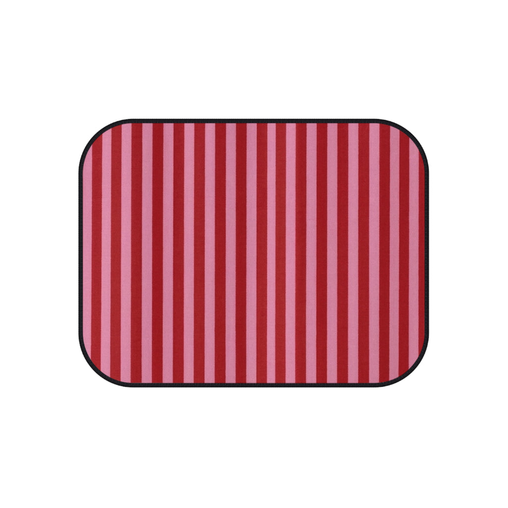 Red and Pink Stripe Car Floor Mats, Car Interiors Decoration | Gifts for Women Drivers
