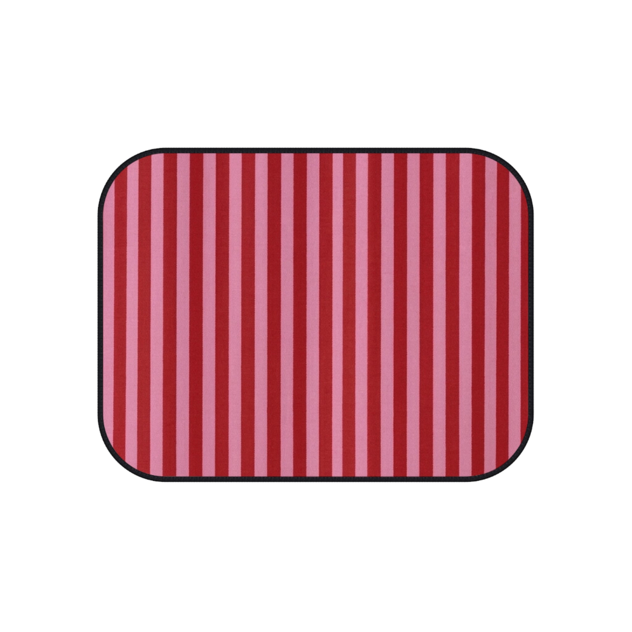 Red and Pink Stripe Car Floor Mats, Car Interiors Decoration | Gifts for Women Drivers