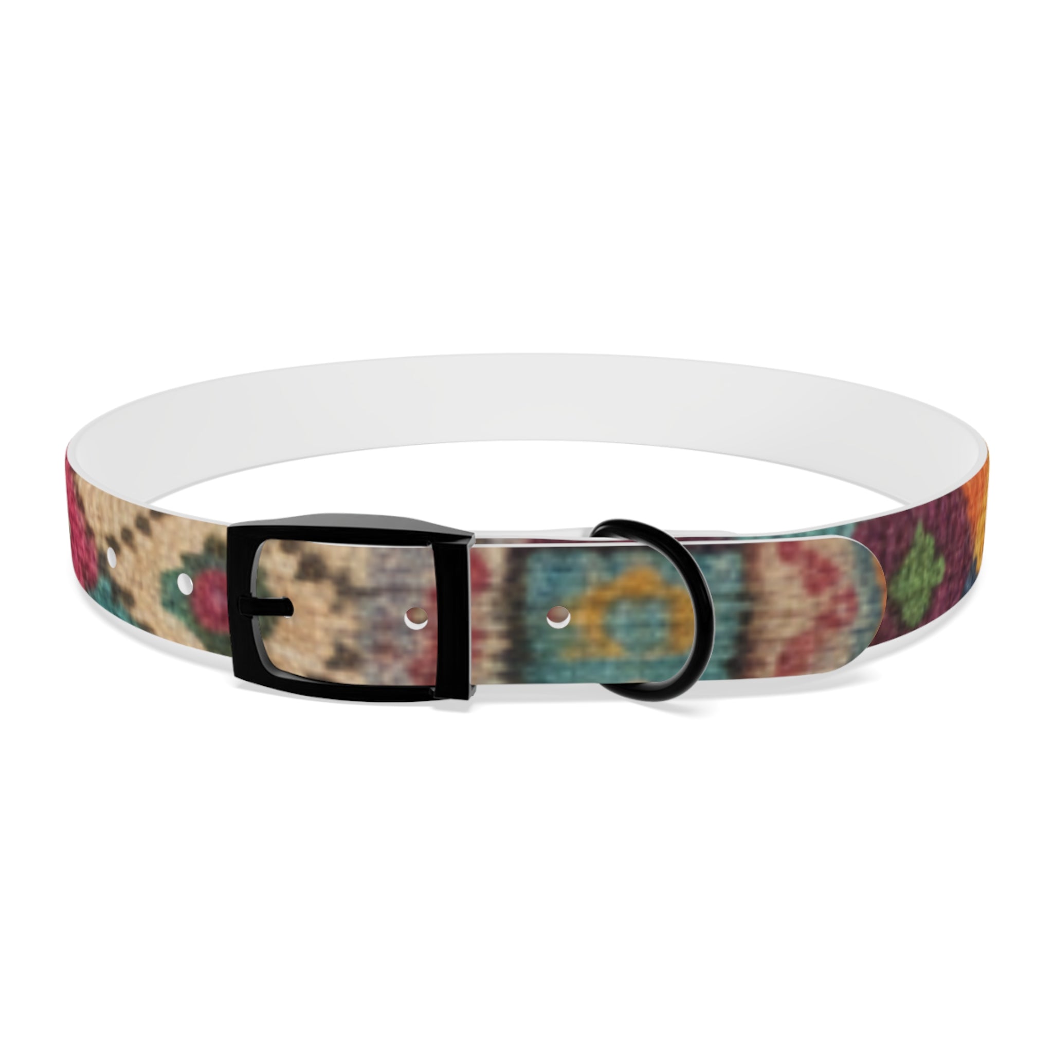 Boho Ikat Pattern Dog Collar | Colorful Southwestern Print