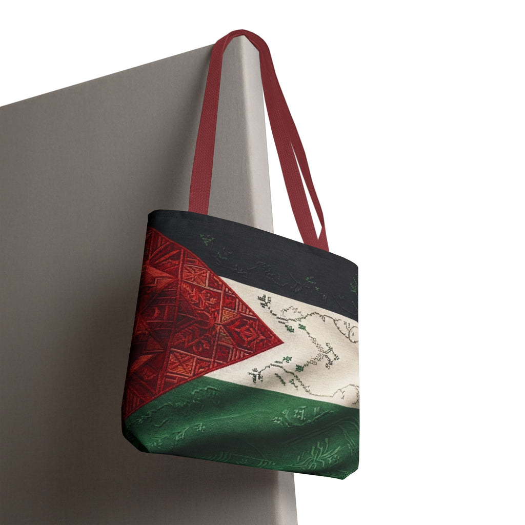 Palestine Flag Pattern Tote Bag | AOP Palestinian Textile Design