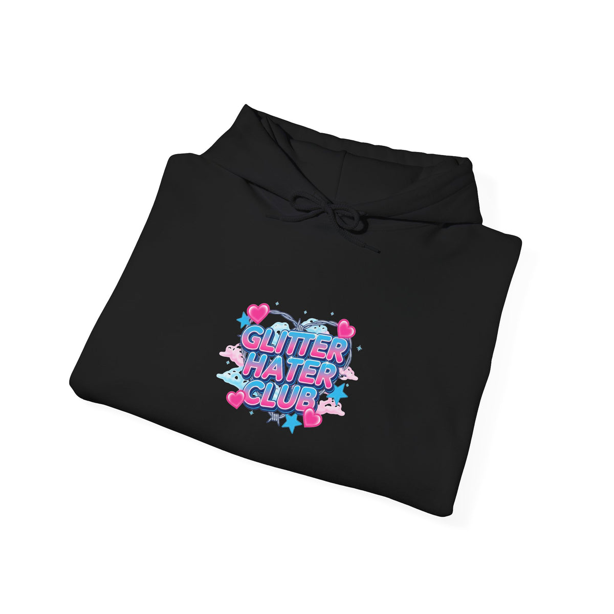 Snarky Neon Heart Airbrush Hoodie | Y2K graffiti, barbiecore sarcasm