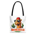 Marrakech Coco Chamelle Tote Bag — Cool Camel with Sunglasses Travel Tote