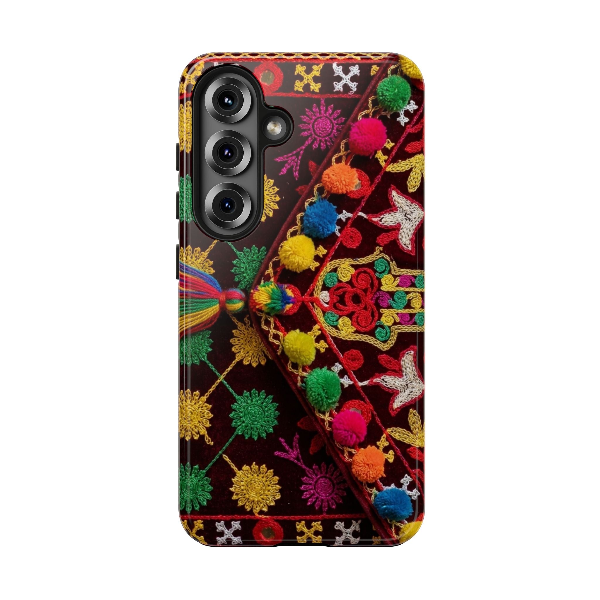 Colorful Pom Pom Pattern Phone Case | Tough Phone Case