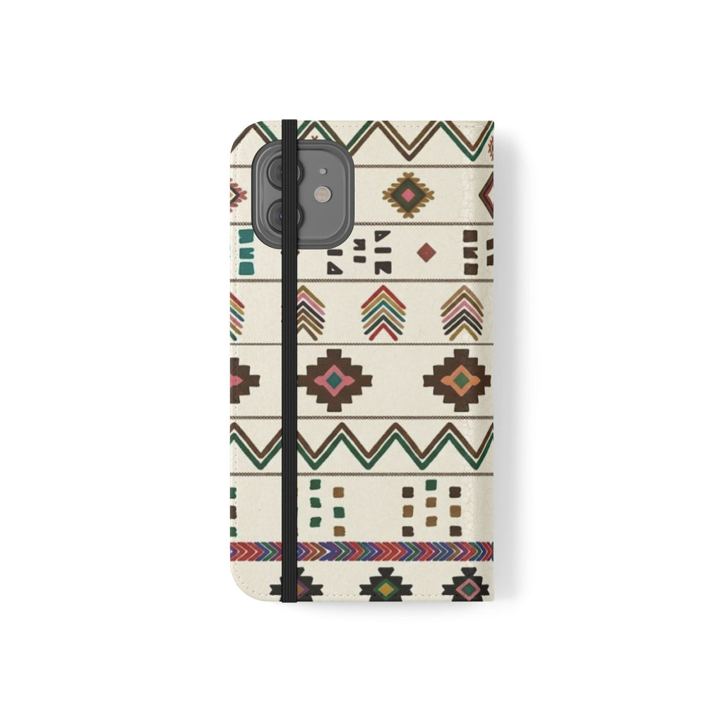 Southwestern Aztec Pattern Flip Case | Tribal Phone Wallet, Card Slots