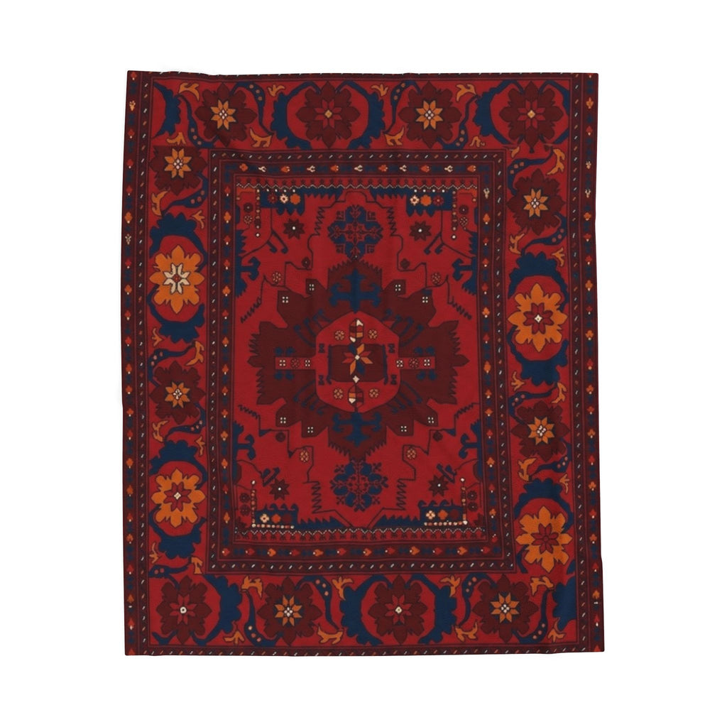 Persian Blanket | Red Ornamental Boho Throw