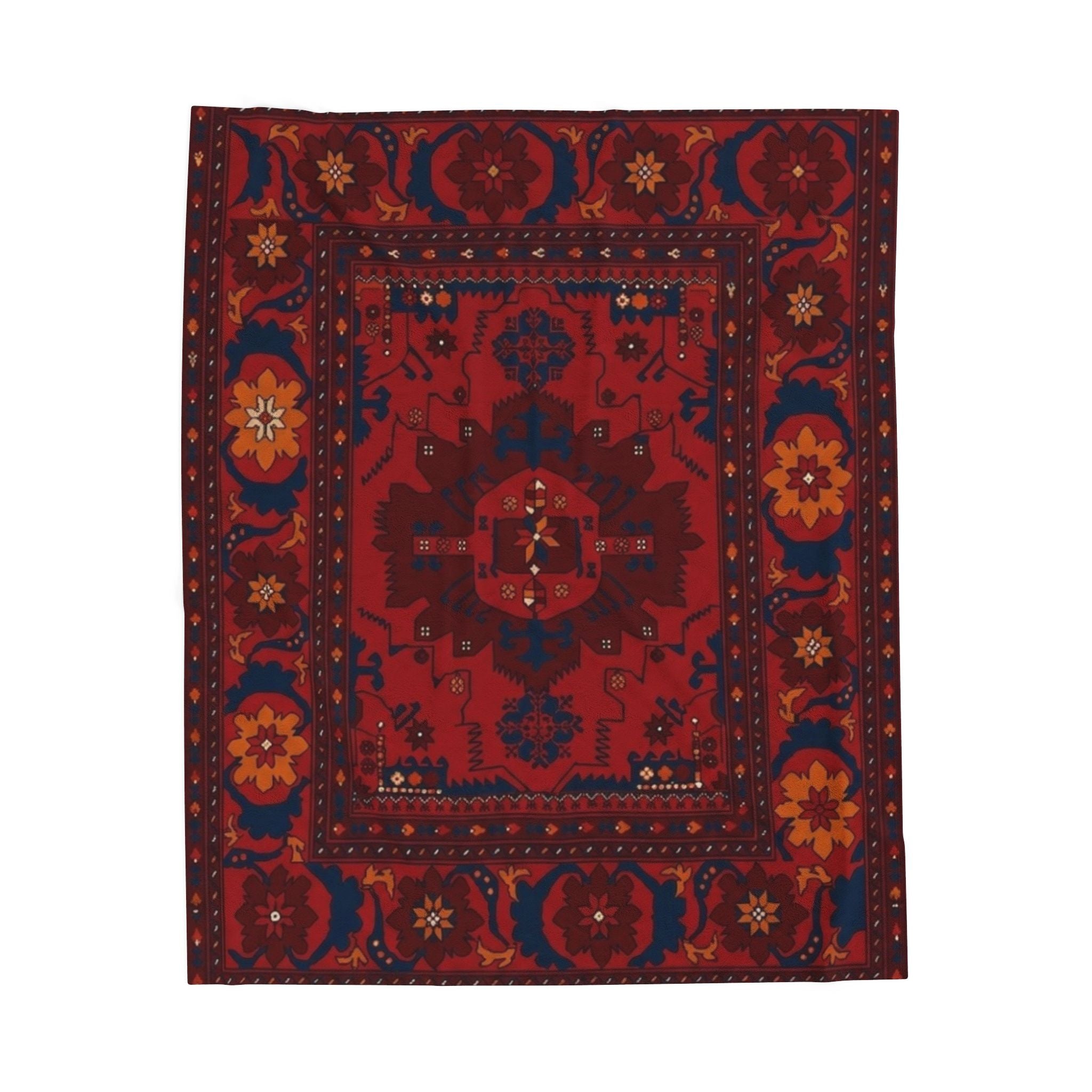Persian Blanket | Red Ornamental Boho Throw