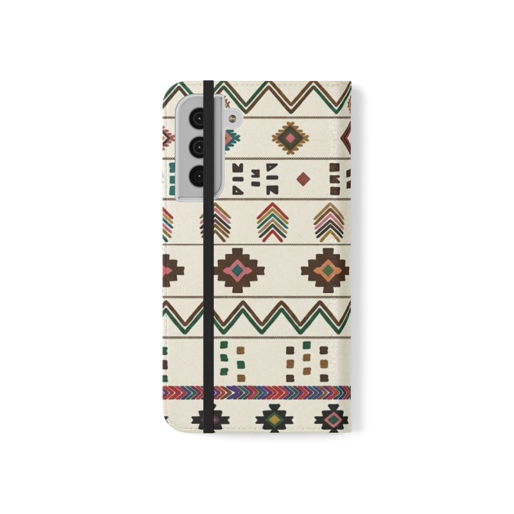 Southwestern Aztec Pattern Flip Case | Tribal Phone Wallet, Card Slots