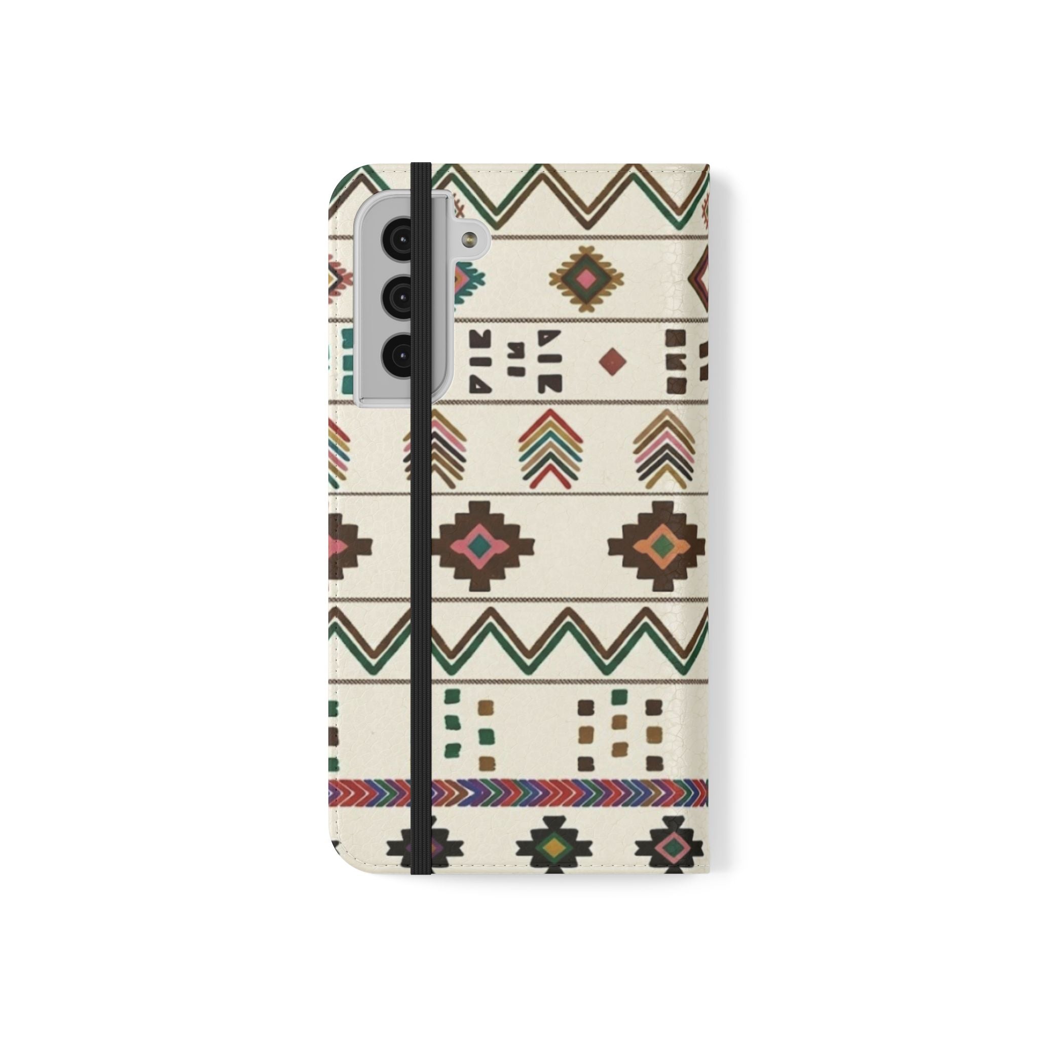 Southwestern Aztec Pattern Flip Case | Tribal Phone Wallet, Card Slots