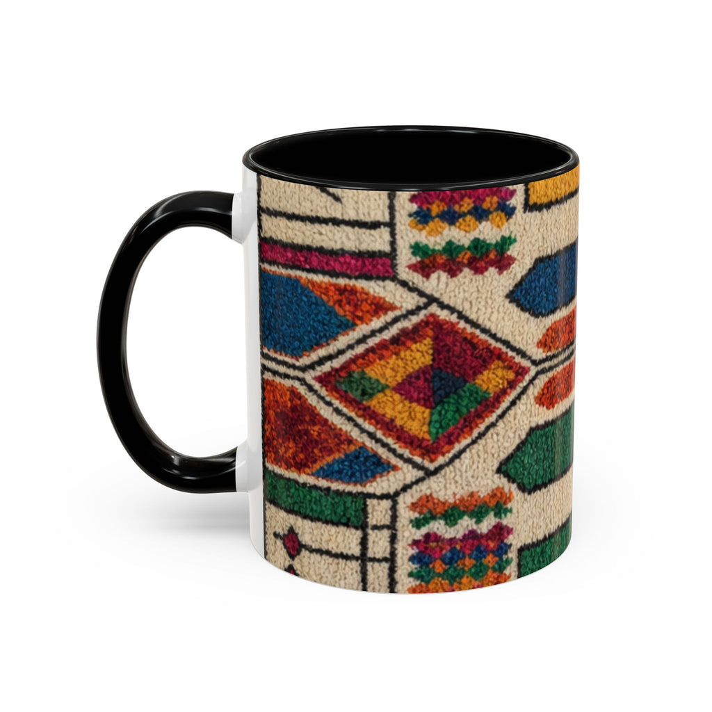 Colorful Geometric Moroccan Pattern Accent Coffee Mug | 11oz or 15oz