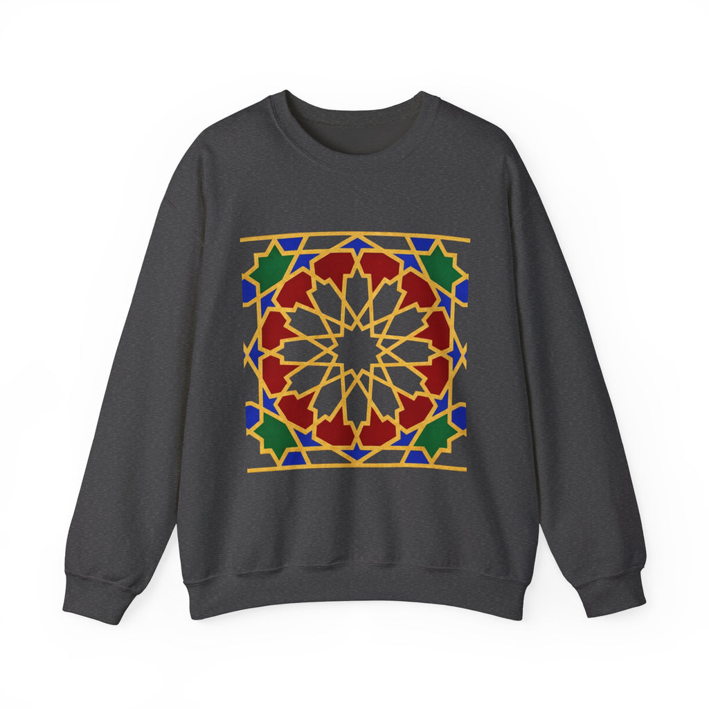 Geometric Moorish Tile Sweatshirt | Moroccan Mosaic Pattern