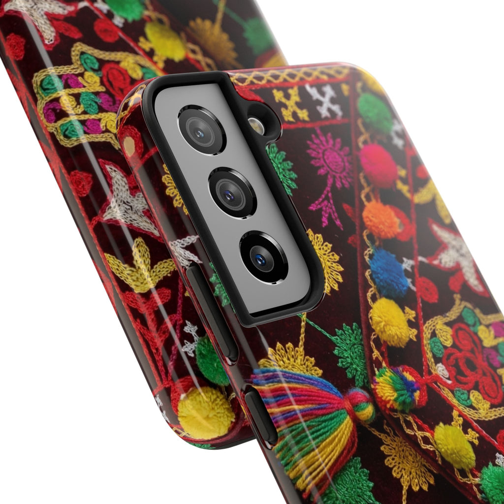 Colorful Pom Pom Pattern Phone Case | Tough Phone Case