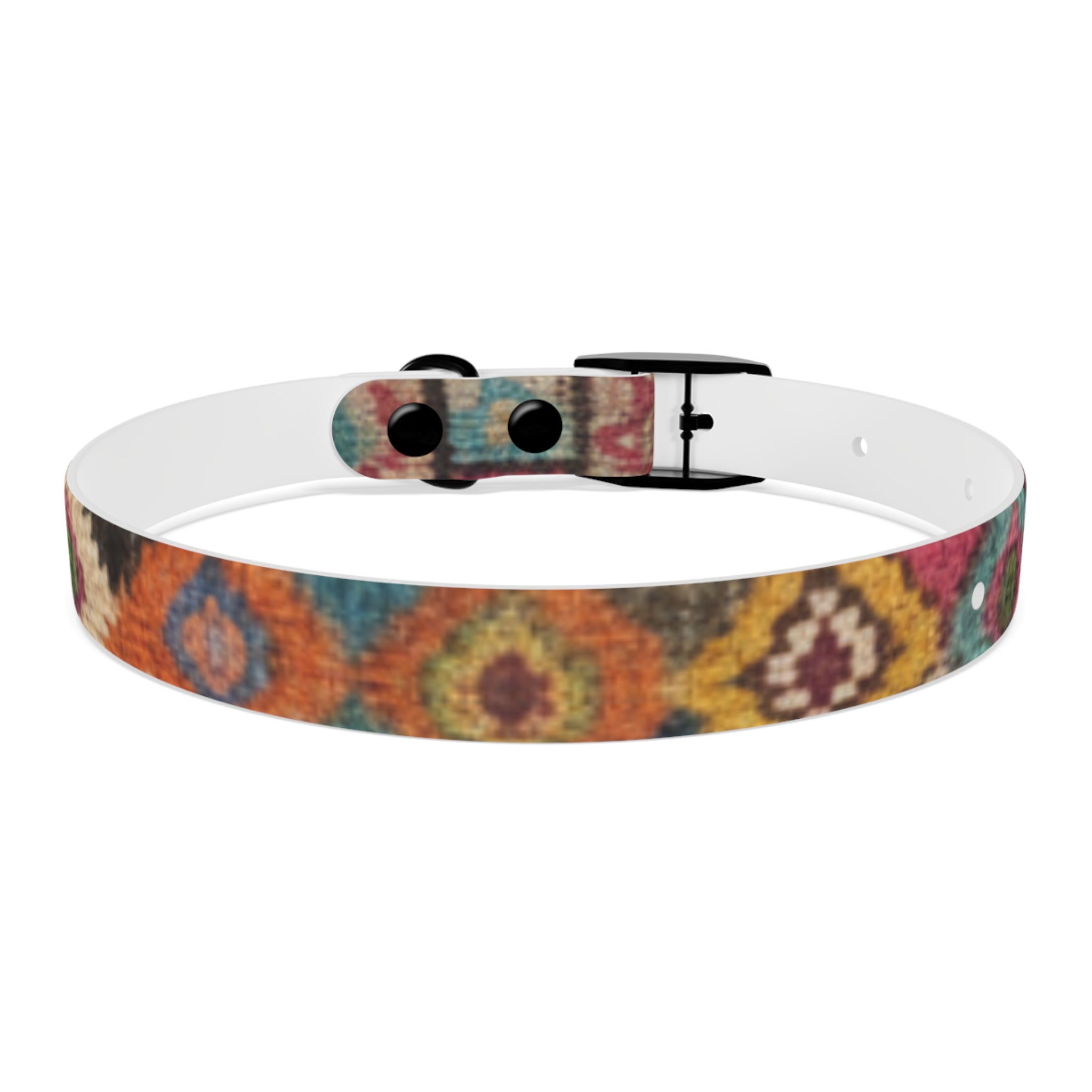 Boho Ikat Pattern Dog Collar | Colorful Southwestern Print