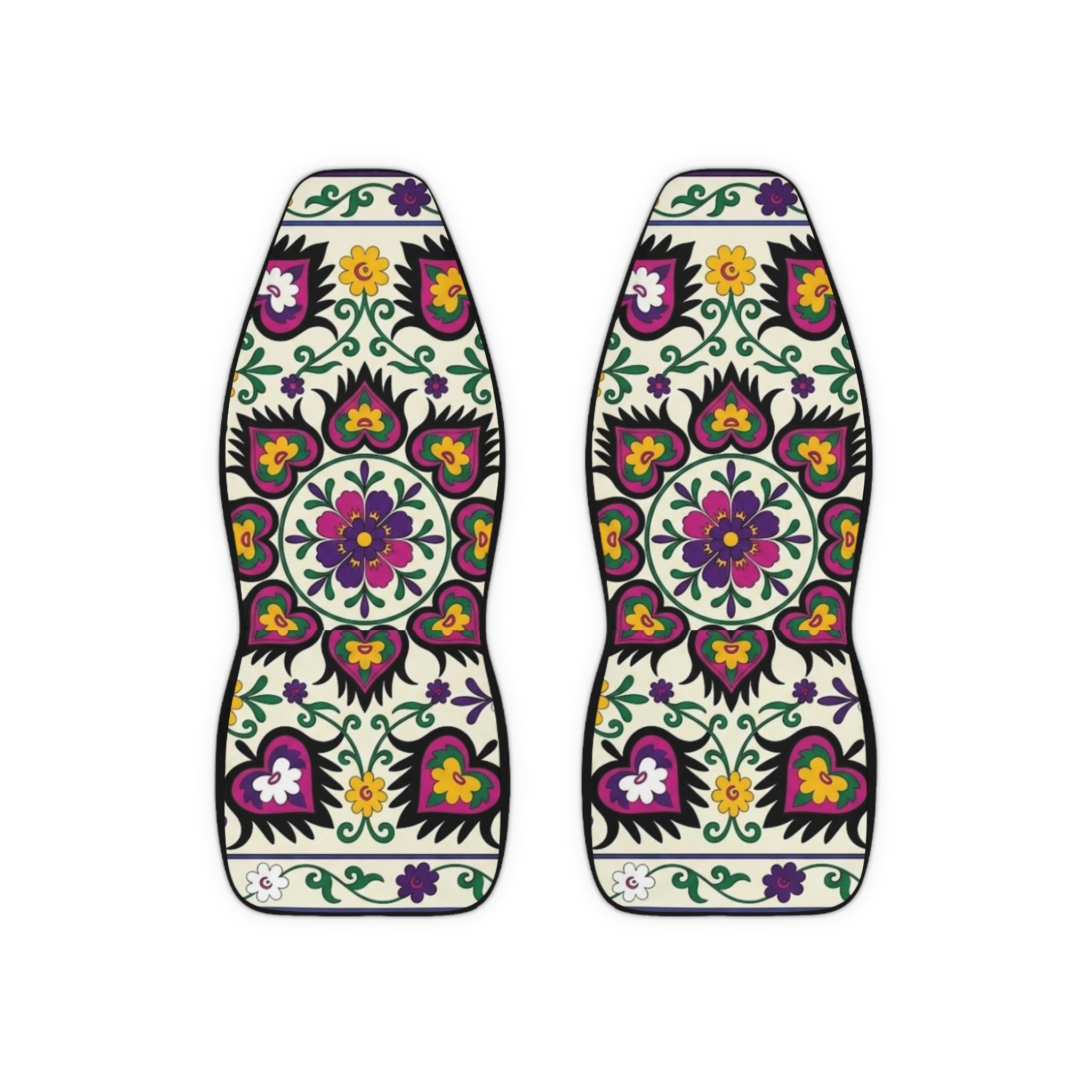 Floral Mandala Pattern Car Seat Covers | Polyester