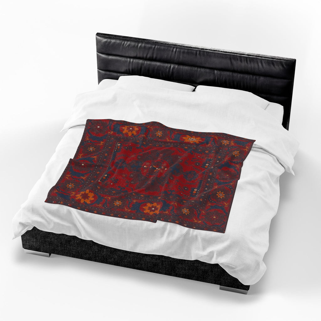 Persian Blanket | Red Ornamental Boho Throw