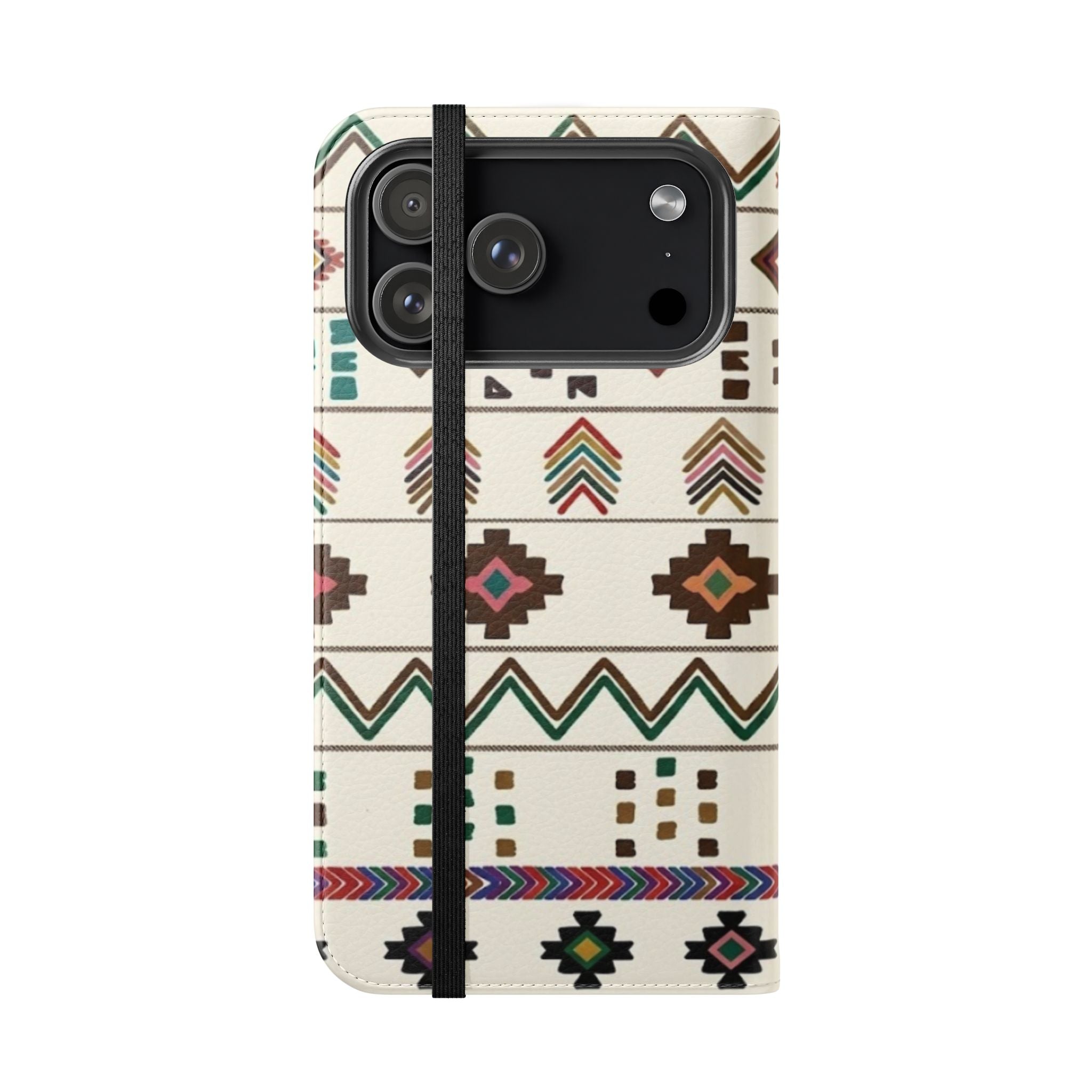 Southwestern Aztec Pattern Flip Case | Tribal Phone Wallet, Card Slots