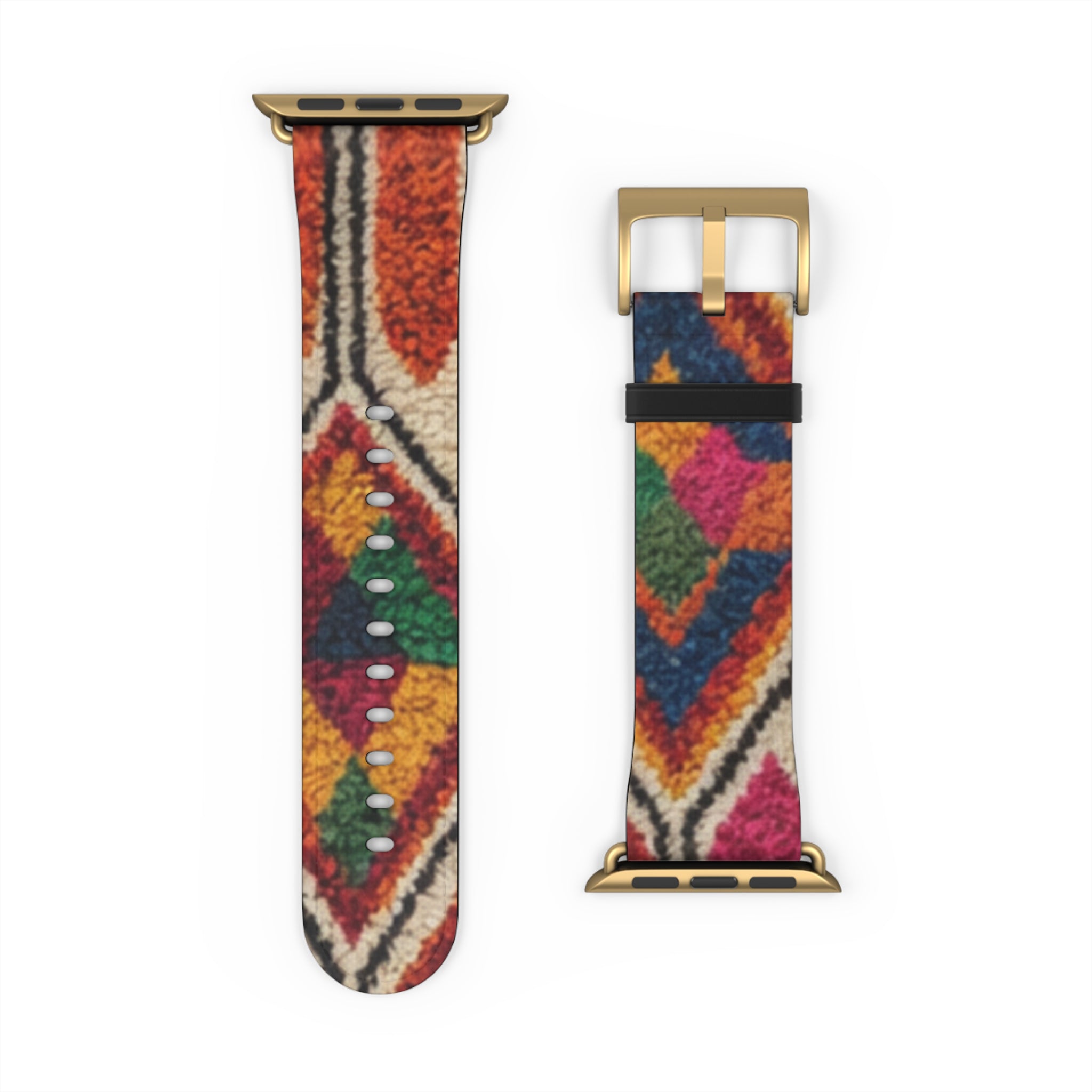 Boho Kilim Pattern Watch Band | Colorful Moroccan Berber Strap