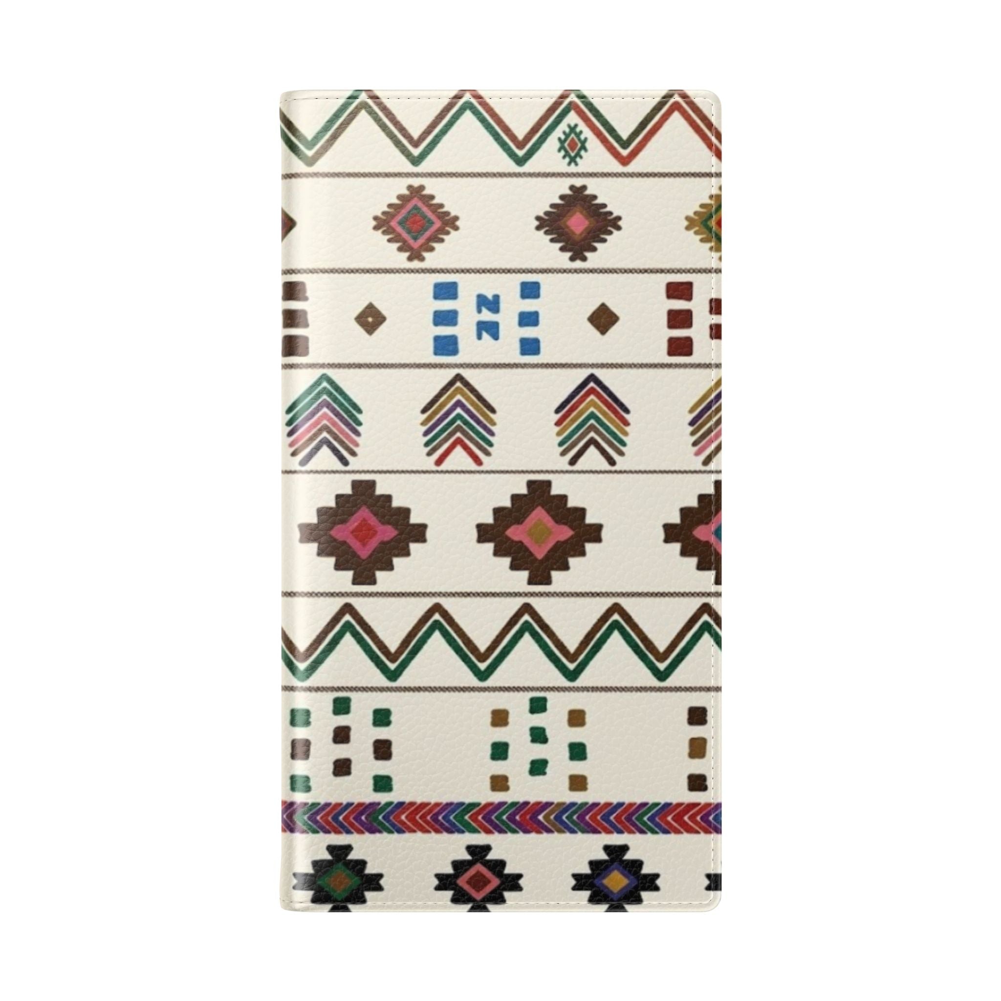 Southwestern Aztec Pattern Flip Case | Tribal Phone Wallet, Card Slots