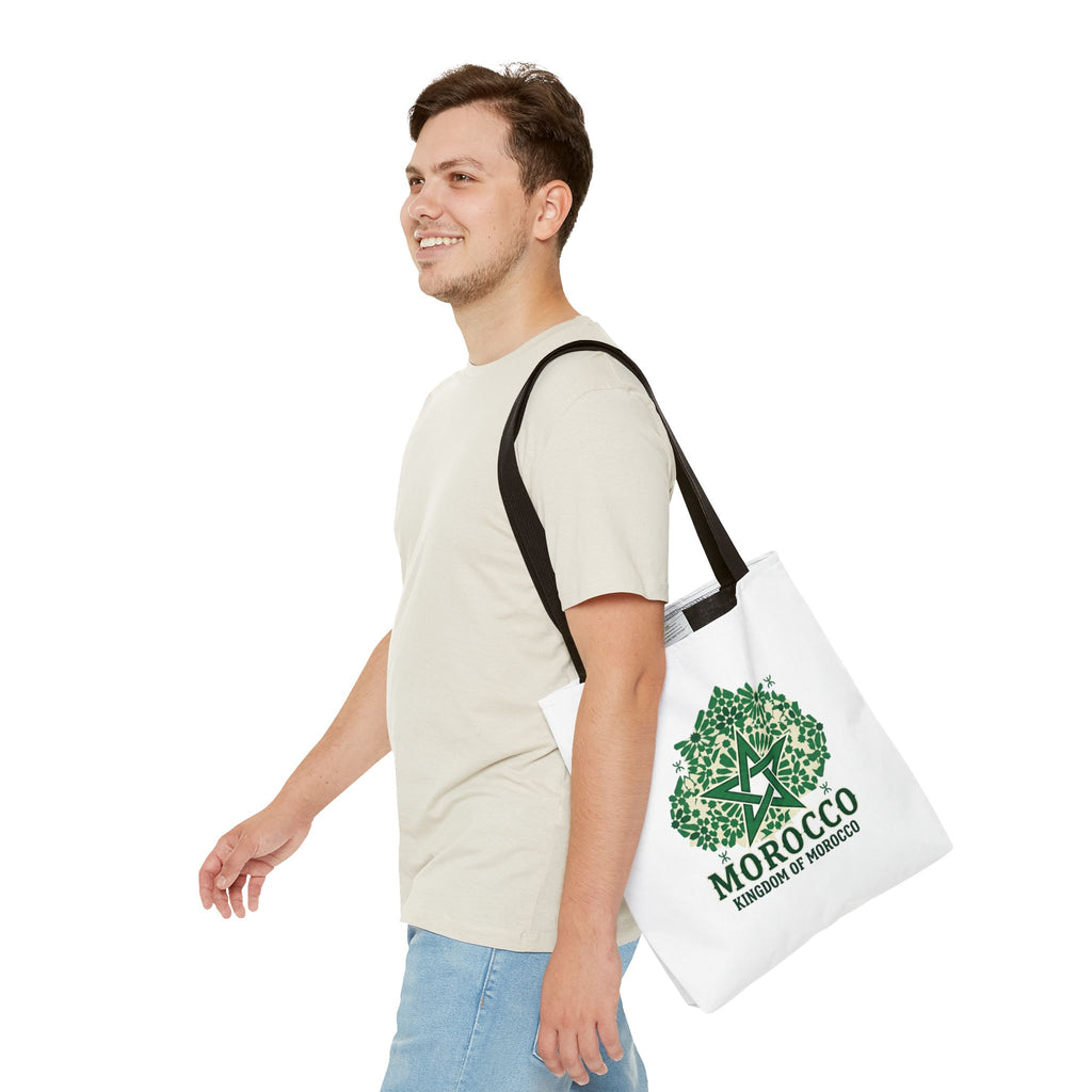 Morocco Star Emblem Tote Bag | Kingdom of Morocco Graphic Tote