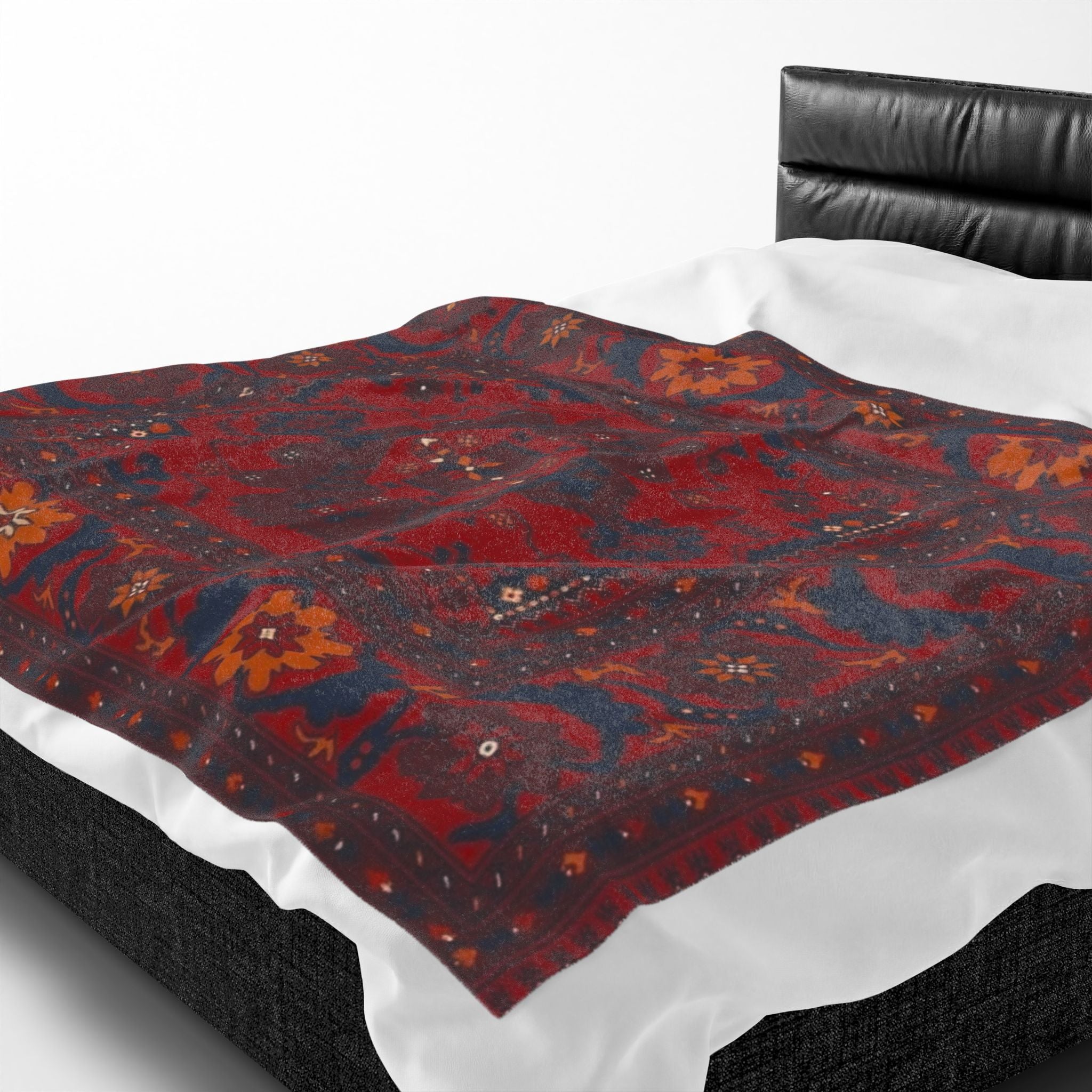 Persian Blanket | Red Ornamental Boho Throw