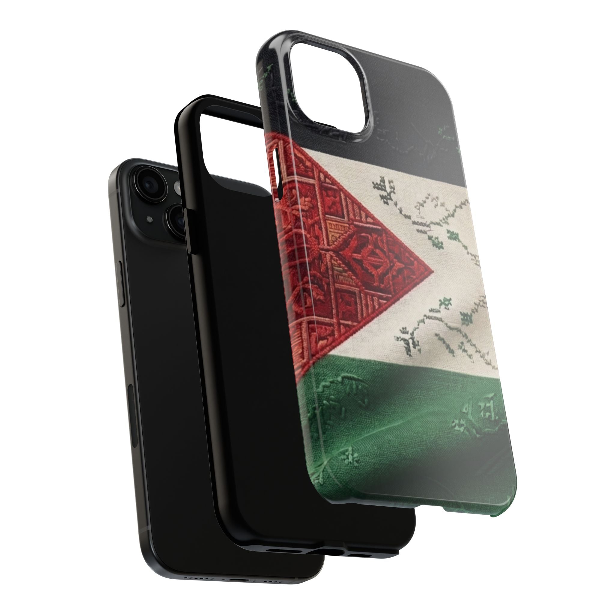 Palestine Flag Pattern Tough Phone Case | Palestine Textile Design
