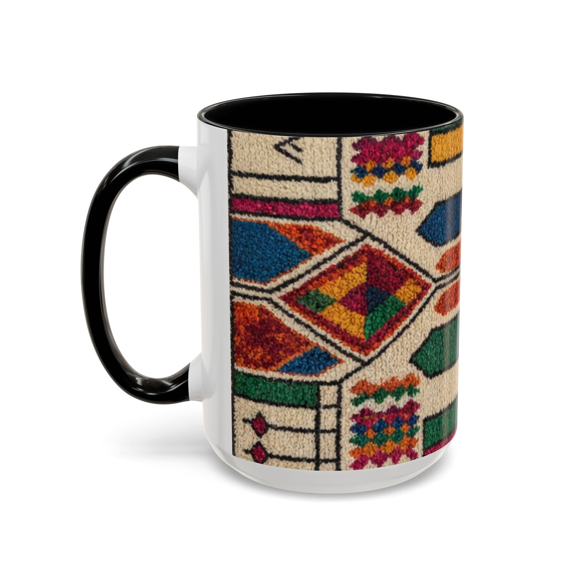 Colorful Geometric Moroccan Pattern Accent Coffee Mug | 11oz or 15oz