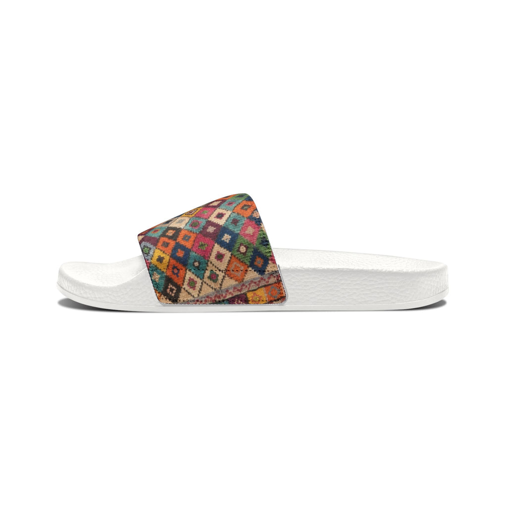 Colorful Kilim Diamond Pattern Slide Sandals | Women's Removable-Strap Sandals