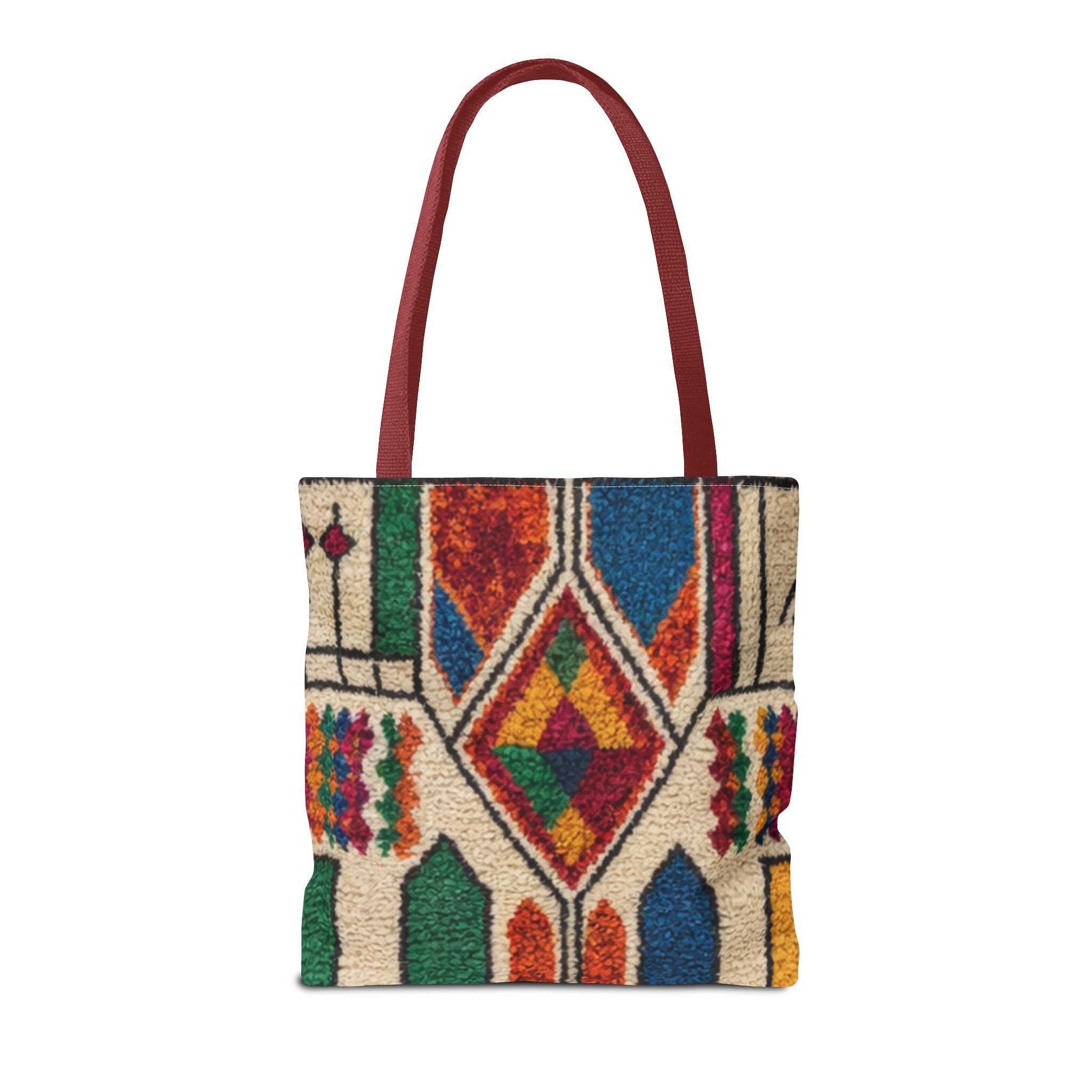 Colorful Geometric Kilim Pattern Tote | Boho Aztec Tribal Bag