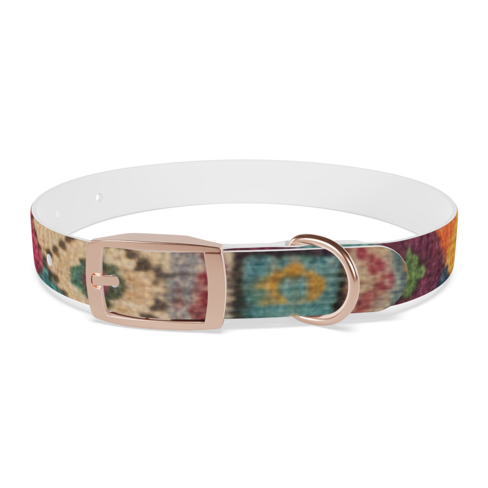 Boho Ikat Pattern Dog Collar | Colorful Southwestern Print